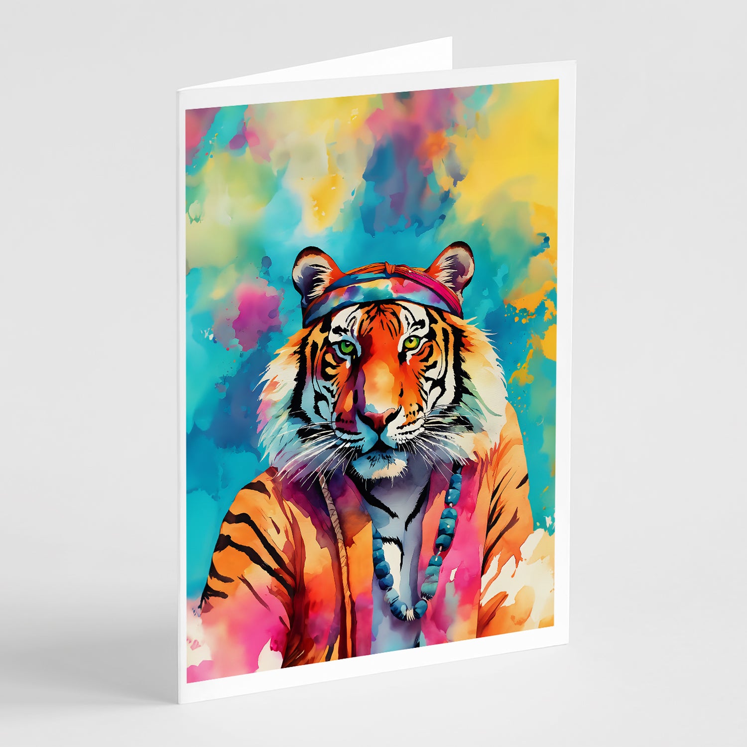 Buy this Hippie Animal Bengal Tiger Greeting Cards Pack of 8