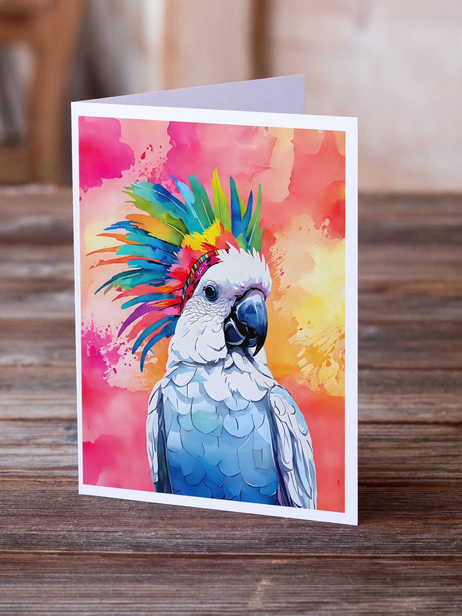 Hippie Animal Cockatoo Greeting Cards Pack of 8