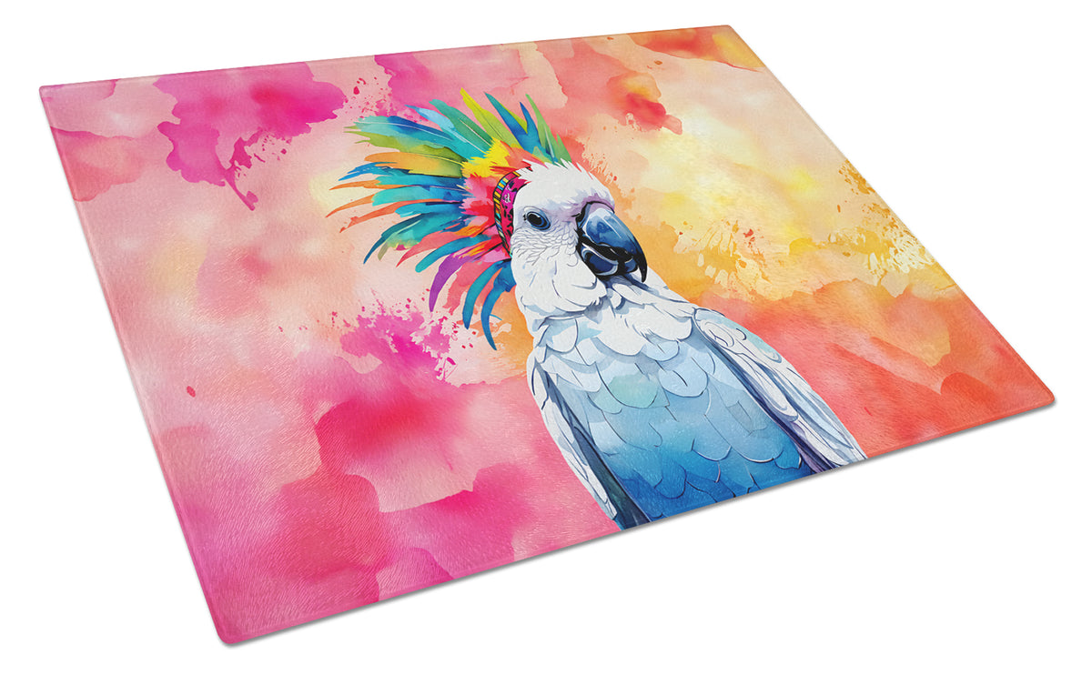 Buy this Hippie Animal Cockatoo Glass Cutting Board