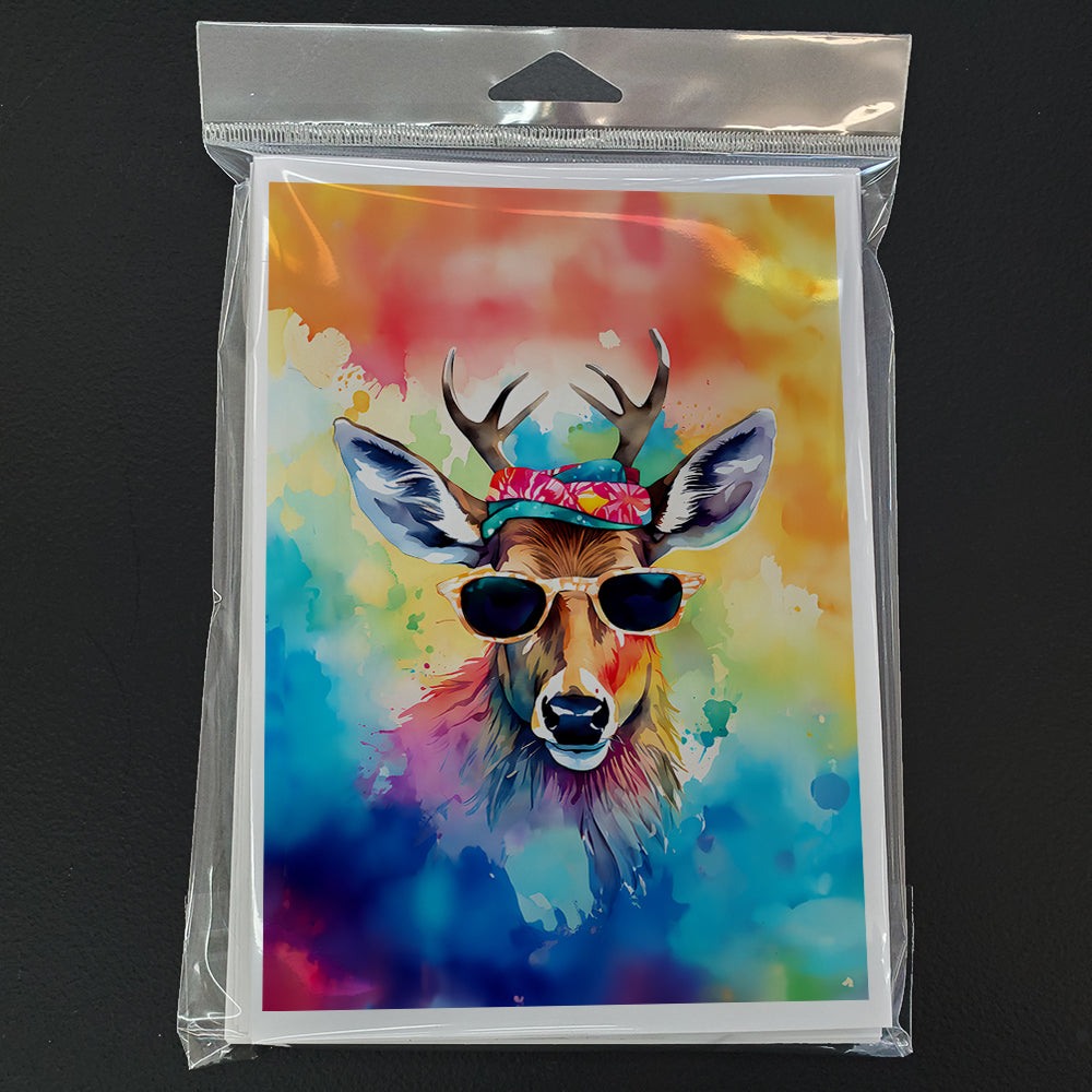 Hippie Animal Deer Greeting Cards Pack of 8