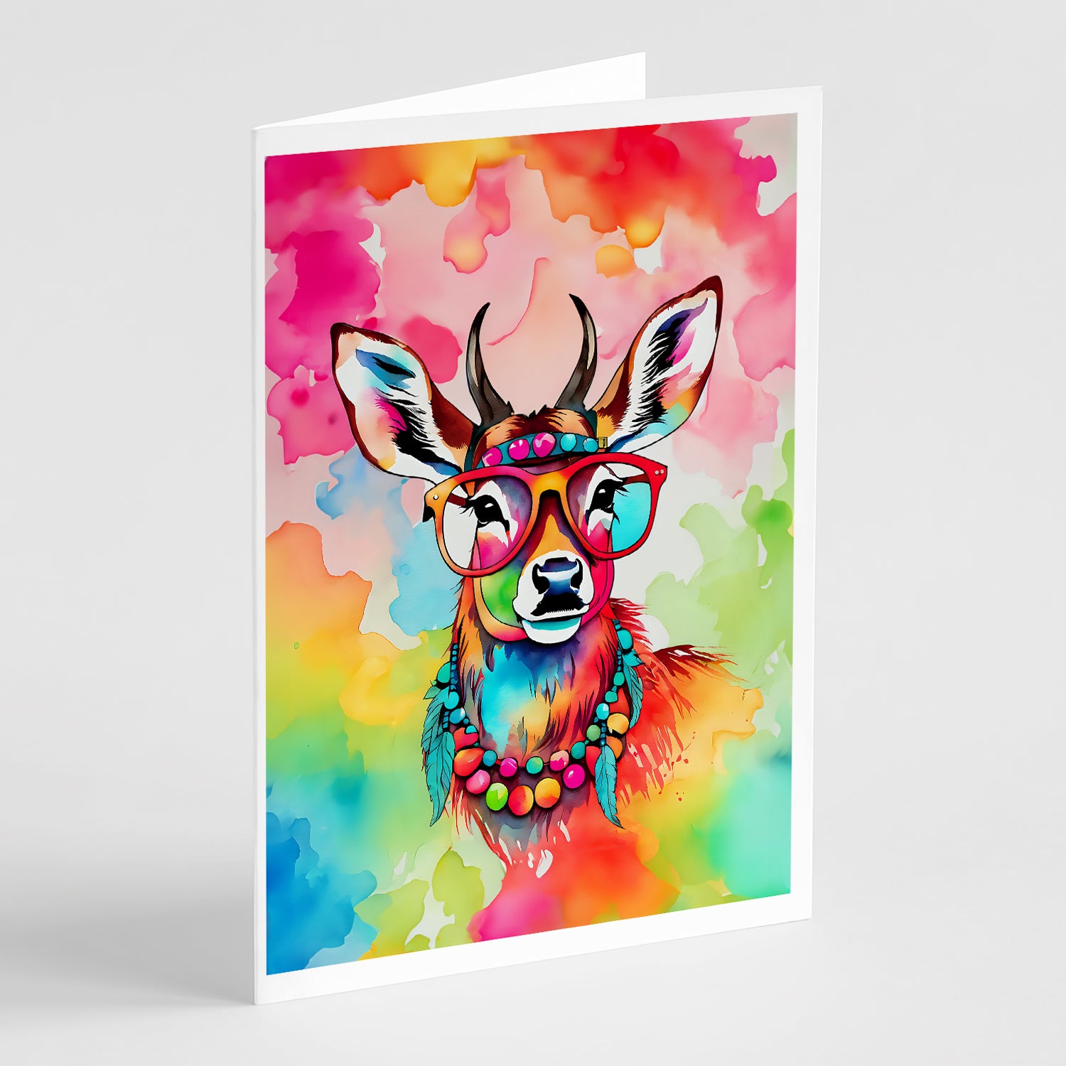 Buy this Hippie Animal Deer Greeting Cards Pack of 8