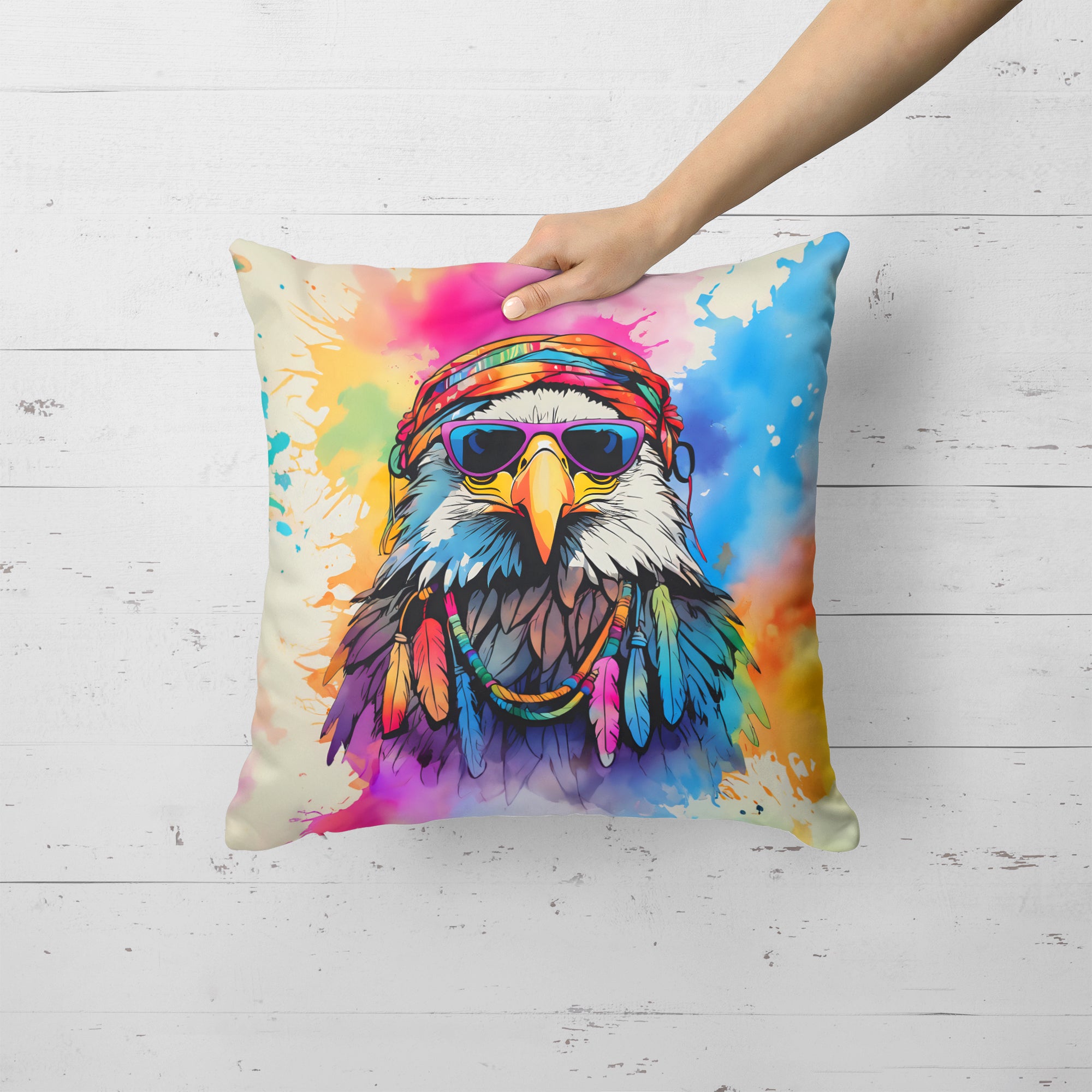 Hippie Animal Eagle Throw Pillow