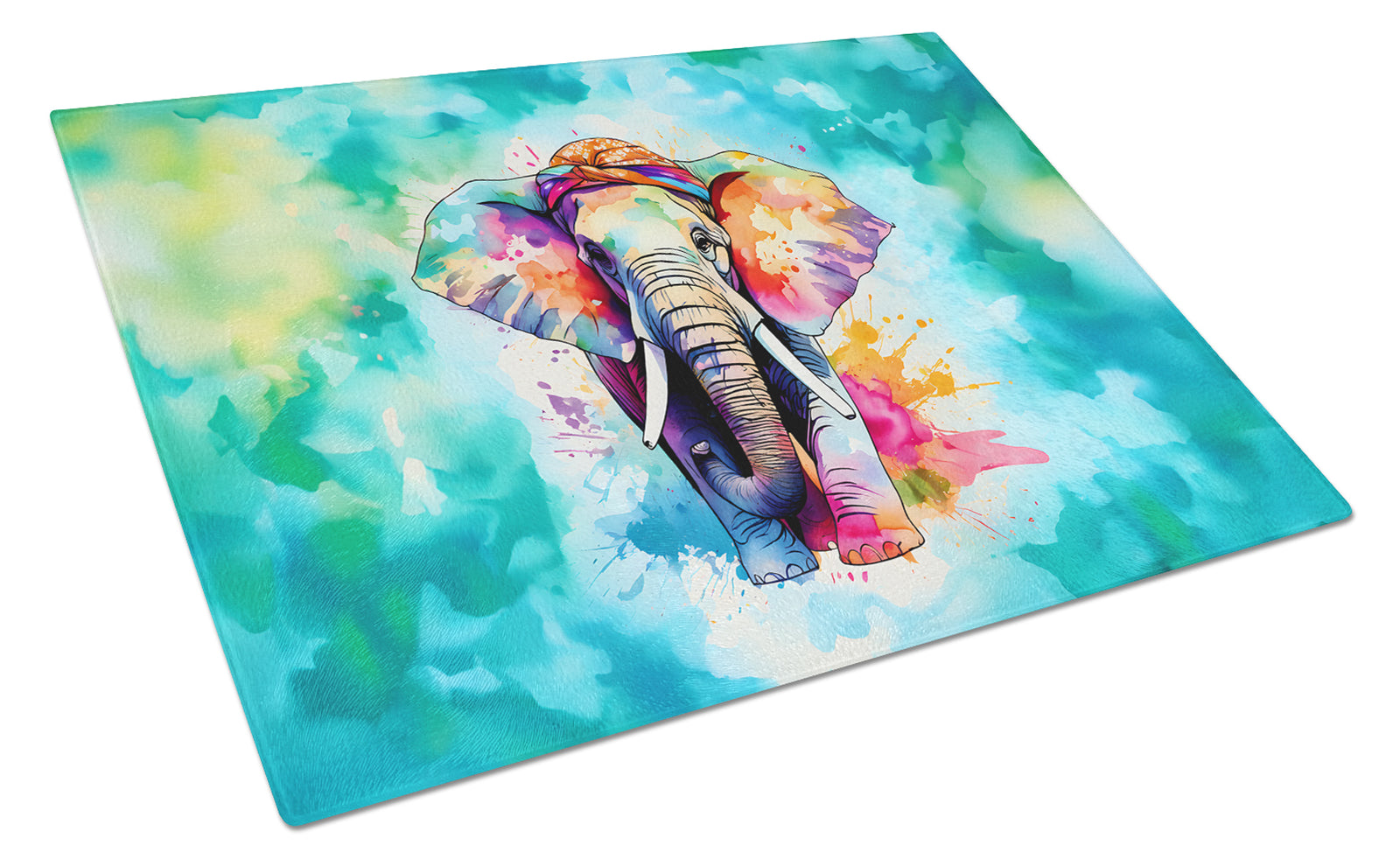 Buy this Hippie Animal Elephant Glass Cutting Board