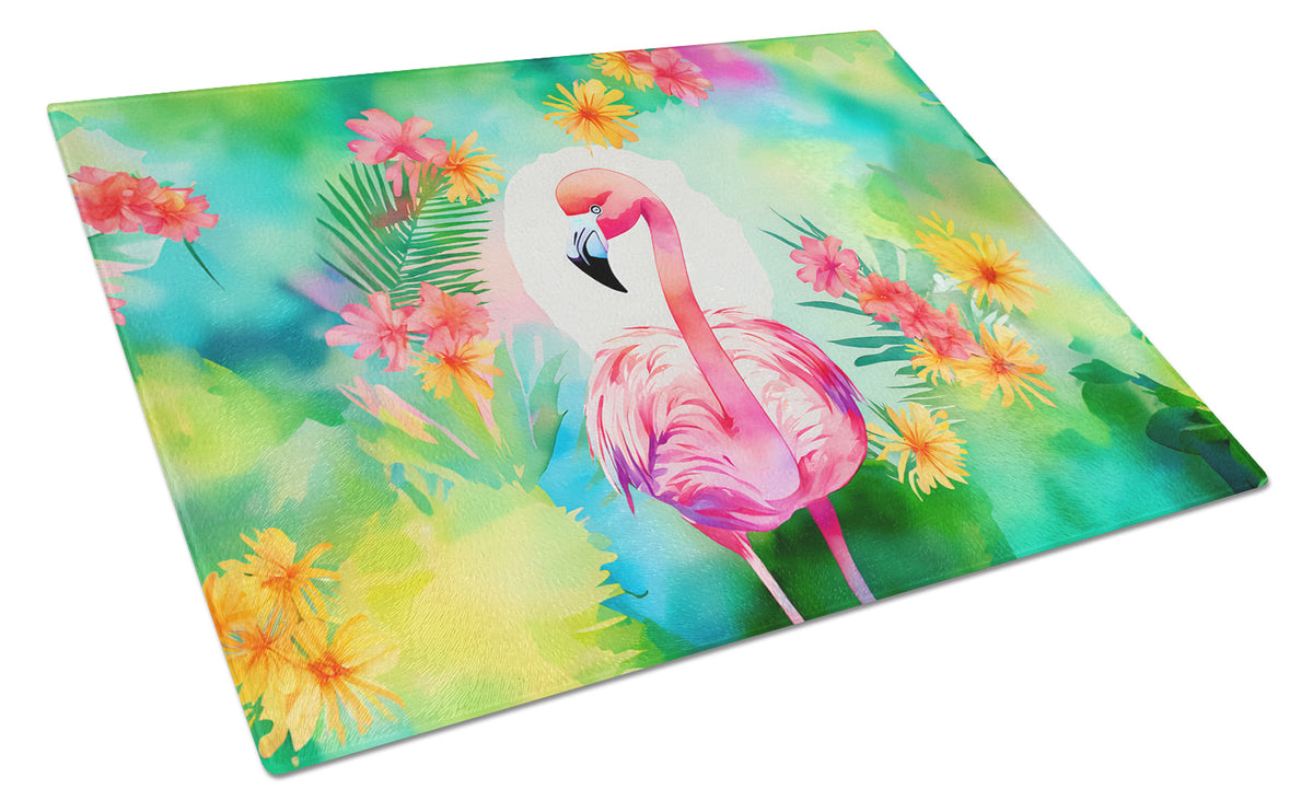 Buy this Hippie Animal Flamingo Glass Cutting Board