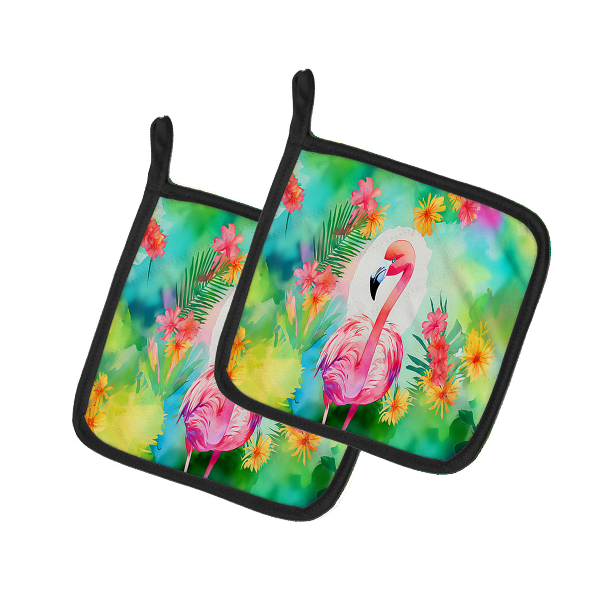 Buy this Hippie Animal Flamingo Pair of Pot Holders