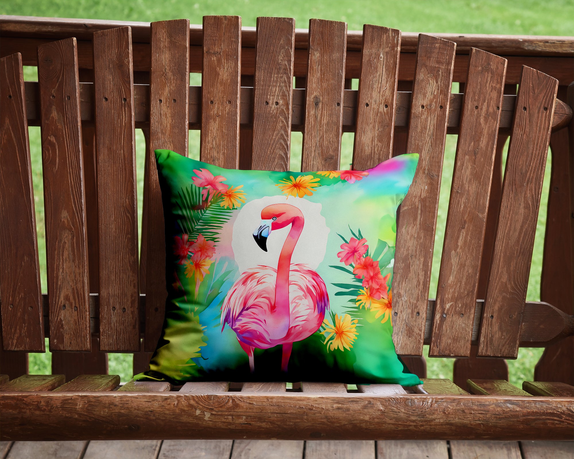 Buy this Hippie Animal Flamingo Throw Pillow
