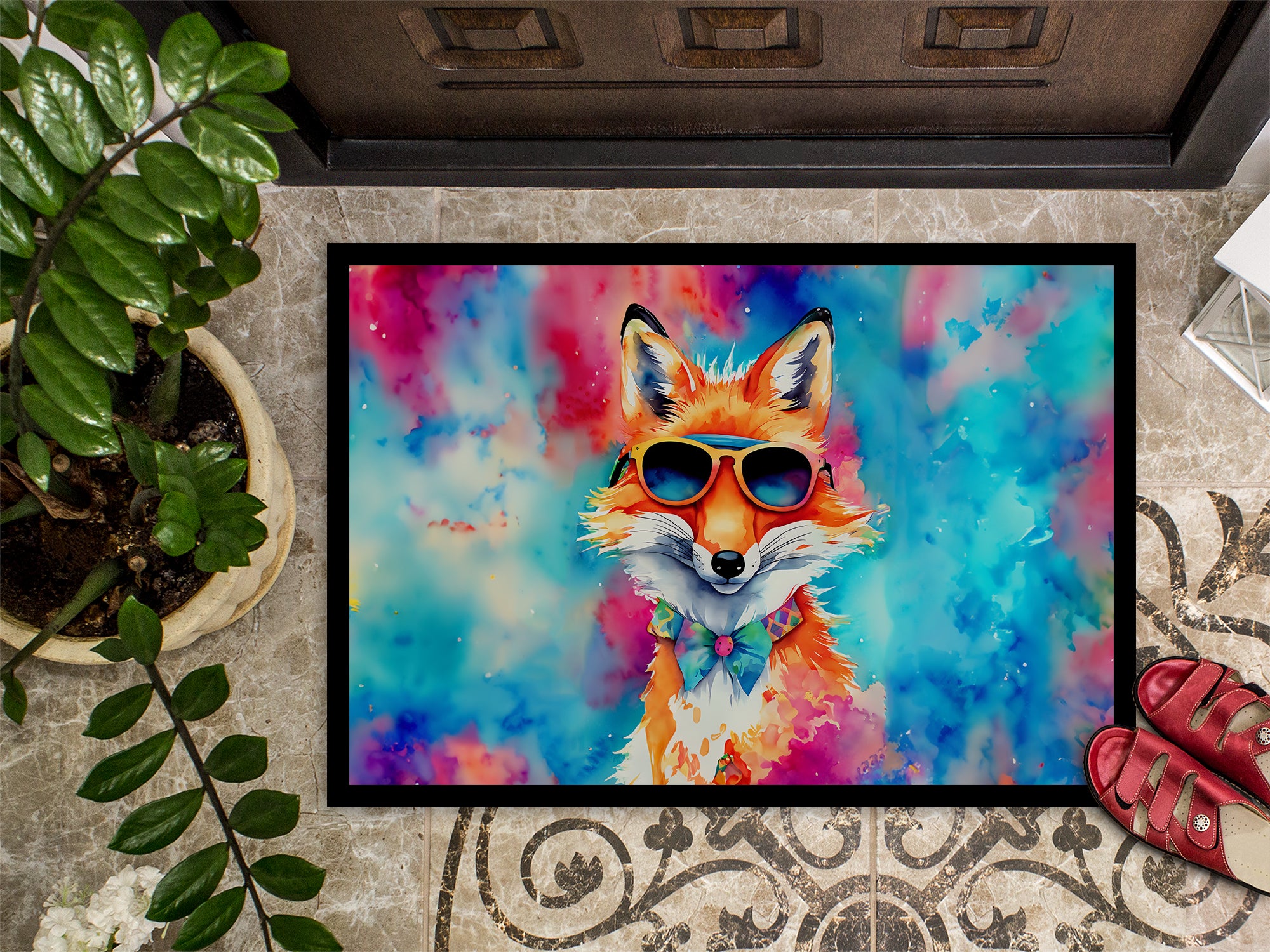 Hippie Animal Fox Doormat