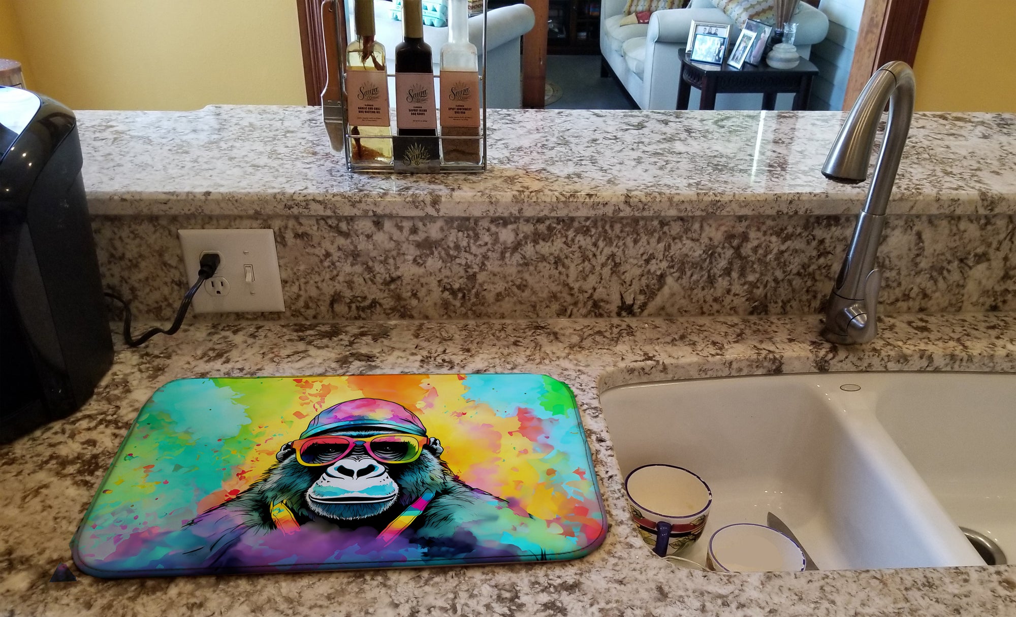 Hippie Animal Gorilla Dish Drying Mat