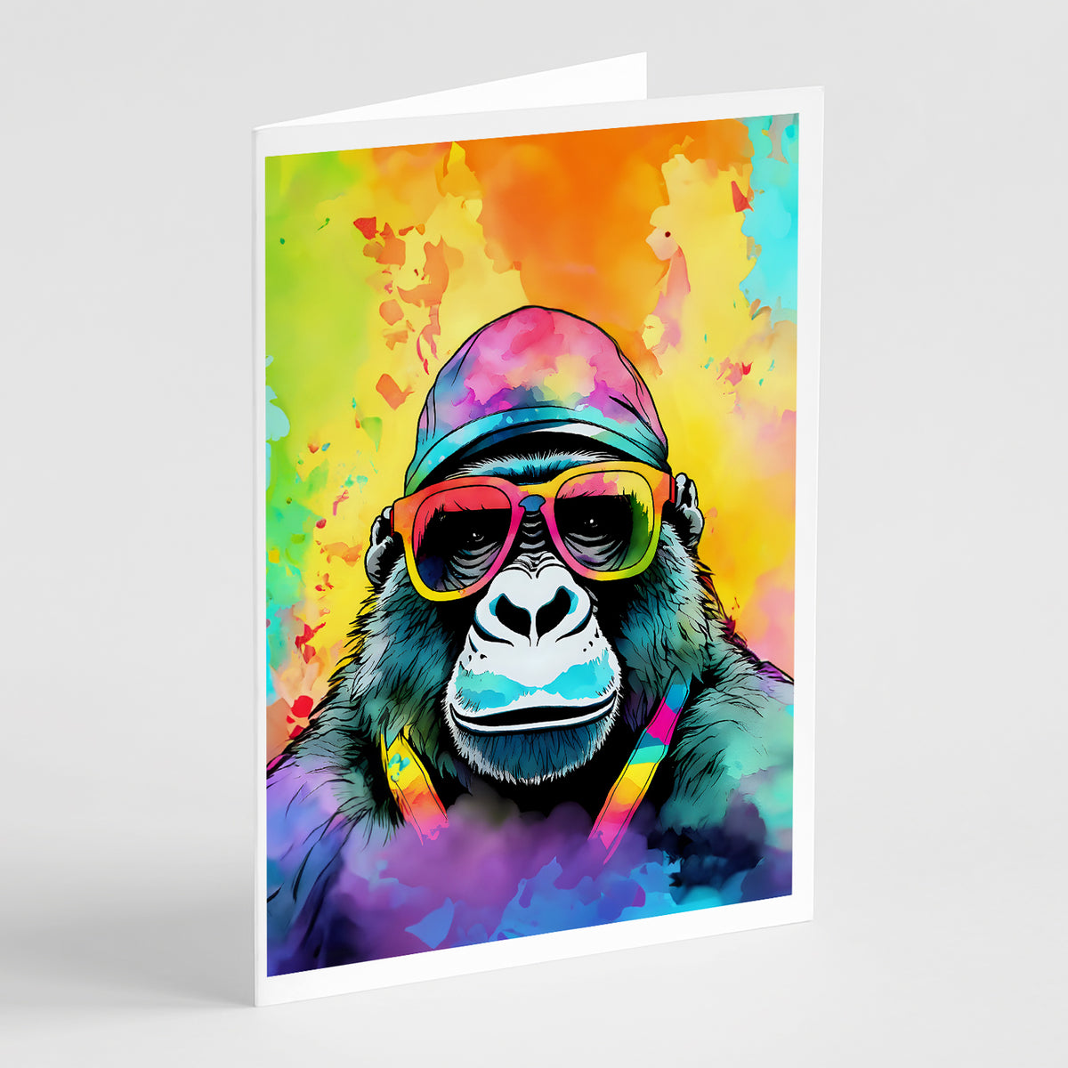 Buy this Hippie Animal Gorilla Greeting Cards Pack of 8