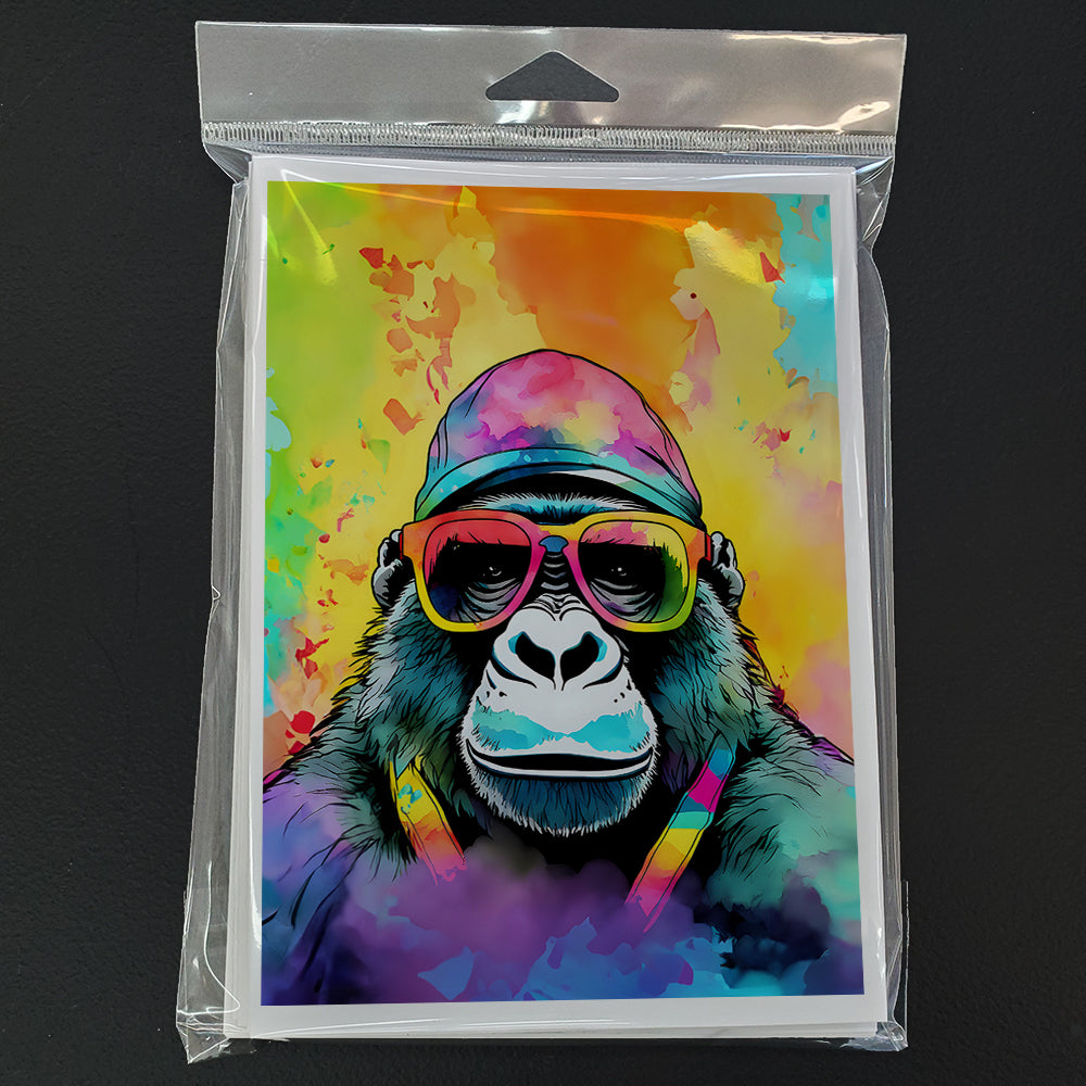 Hippie Animal Gorilla Greeting Cards Pack of 8