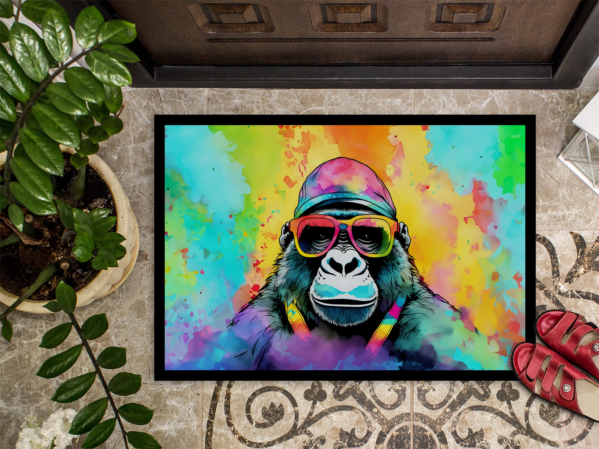 Hippie Animal Gorilla Doormat