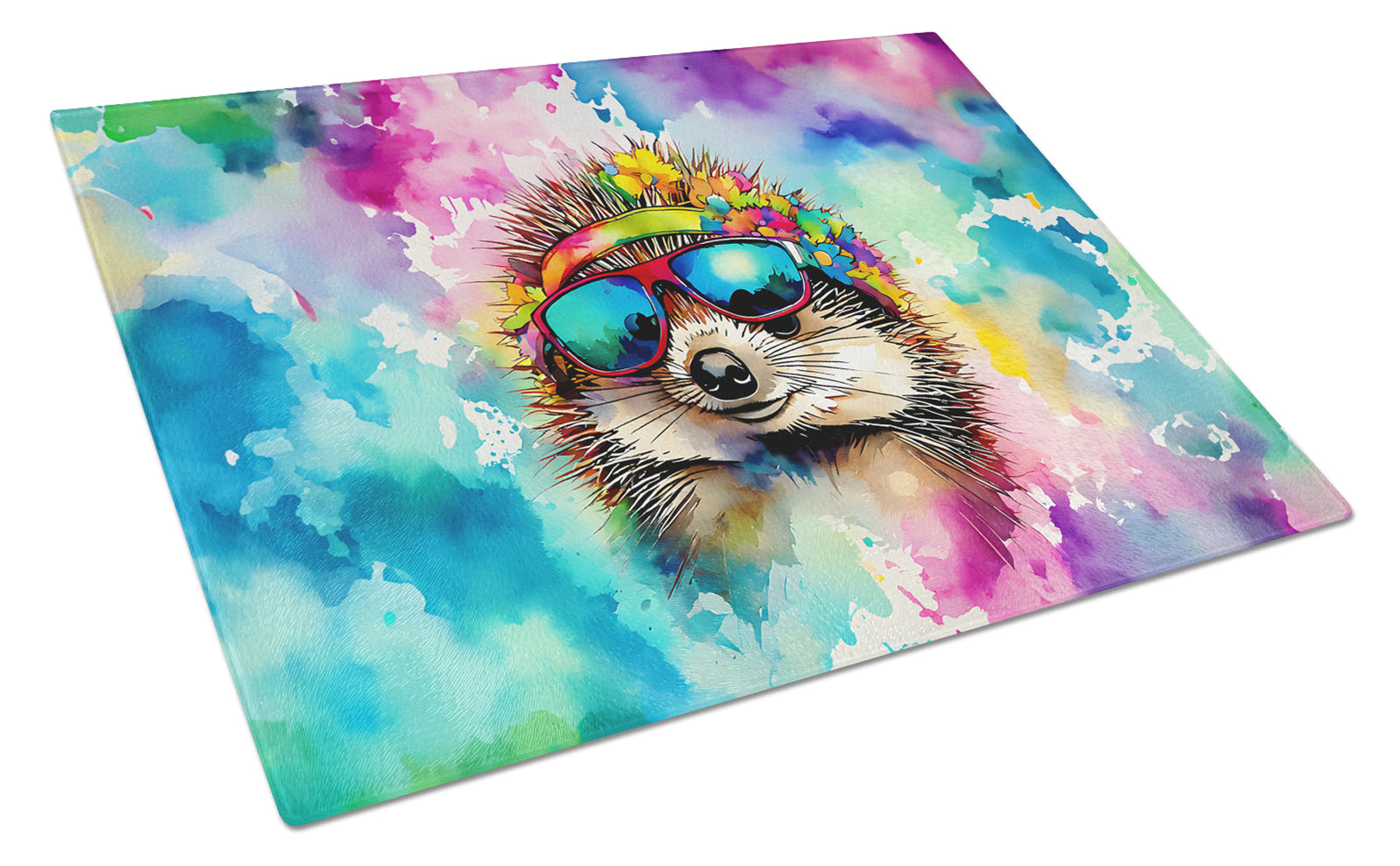 Buy this Hippie Animal Hedgehog Glass Cutting Board