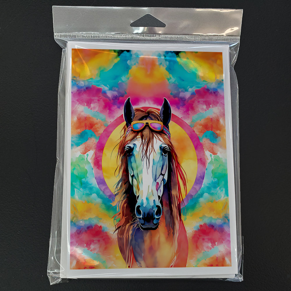 Hippie Animal Horse Greeting Cards Pack of 8