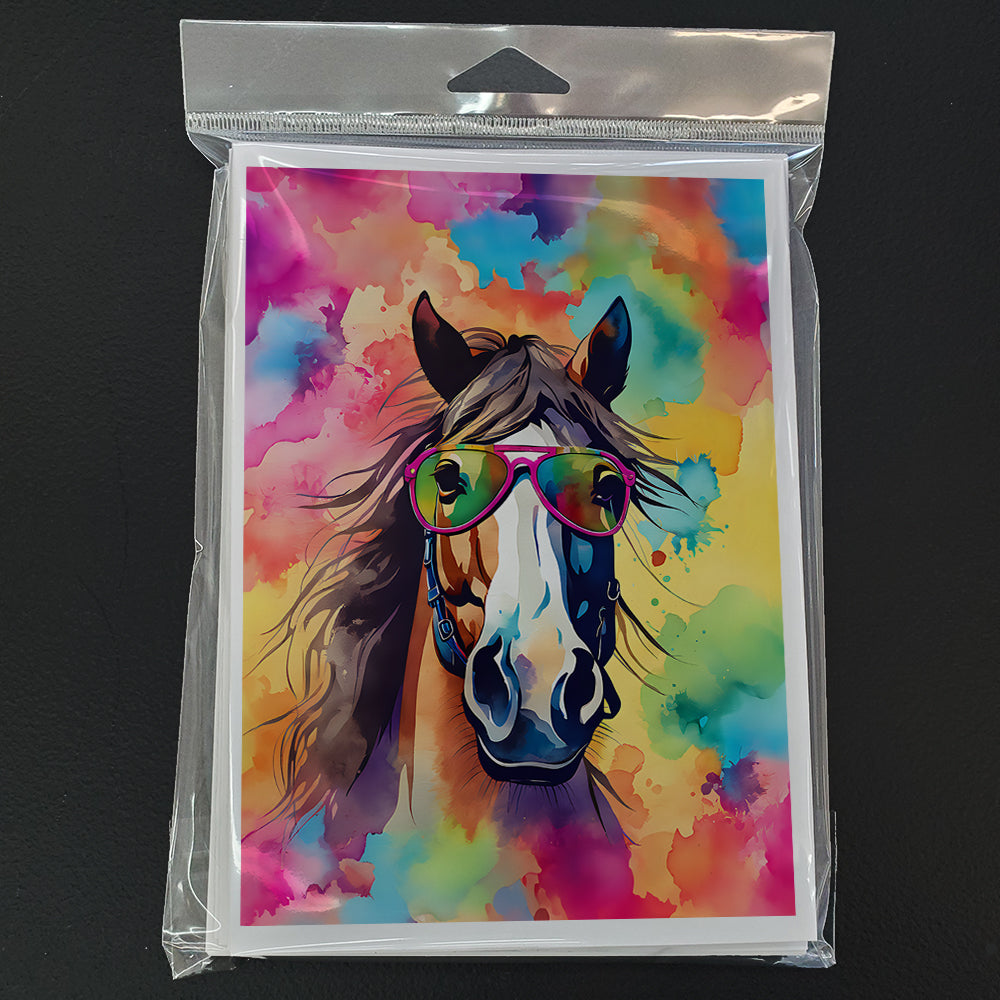 Hippie Animal Horse Greeting Cards Pack of 8