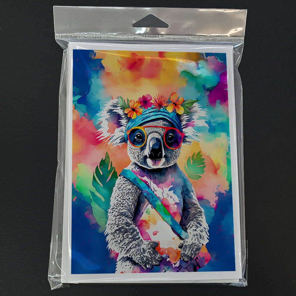 Hippie Animal Koala Greeting Cards Pack of 8