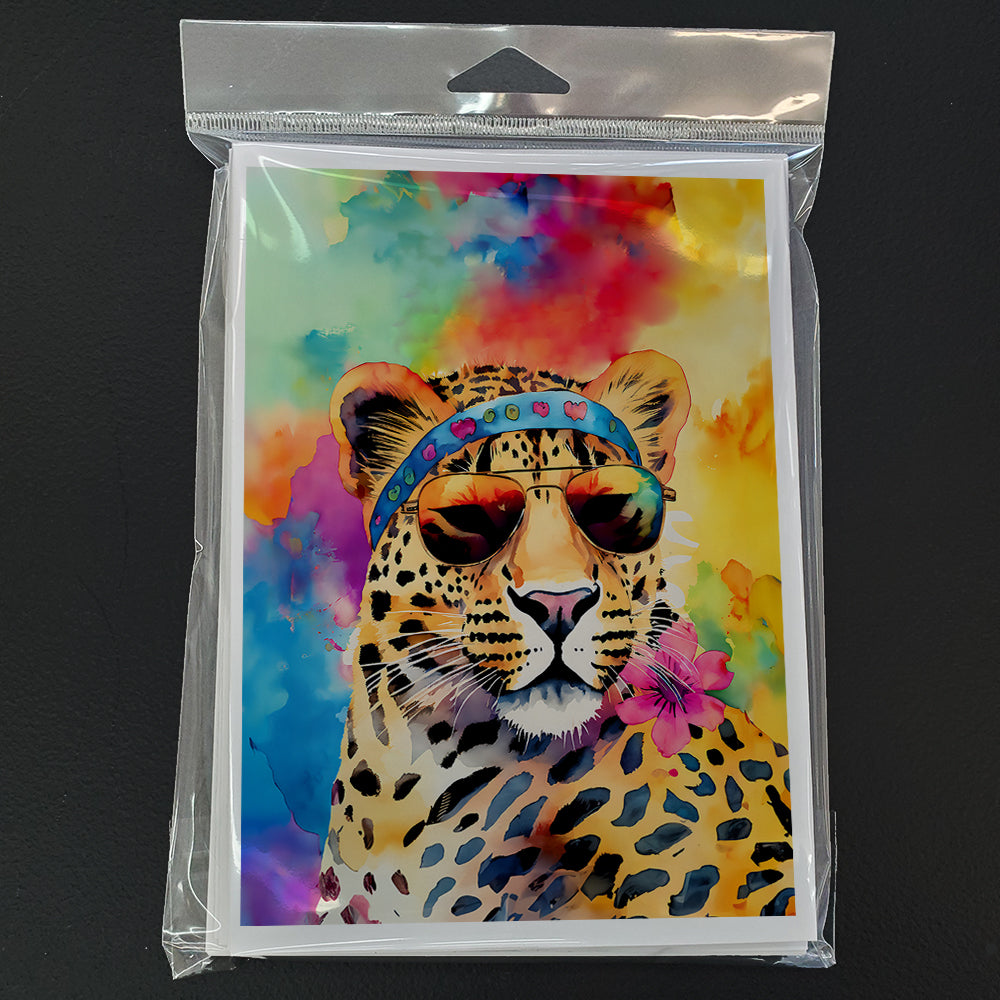 Hippie Animal Leopard Greeting Cards Pack of 8
