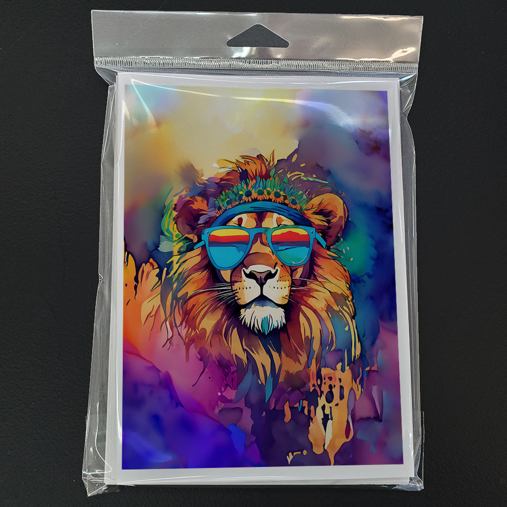 Hippie Animal Lion Greeting Cards Pack of 8