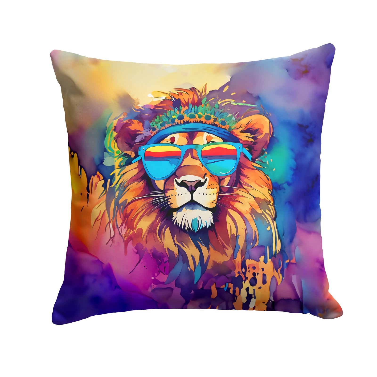 Buy this Hippie Animal Lion Throw Pillow