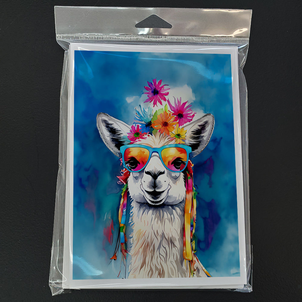 Hippie Animal Llama Greeting Cards Pack of 8