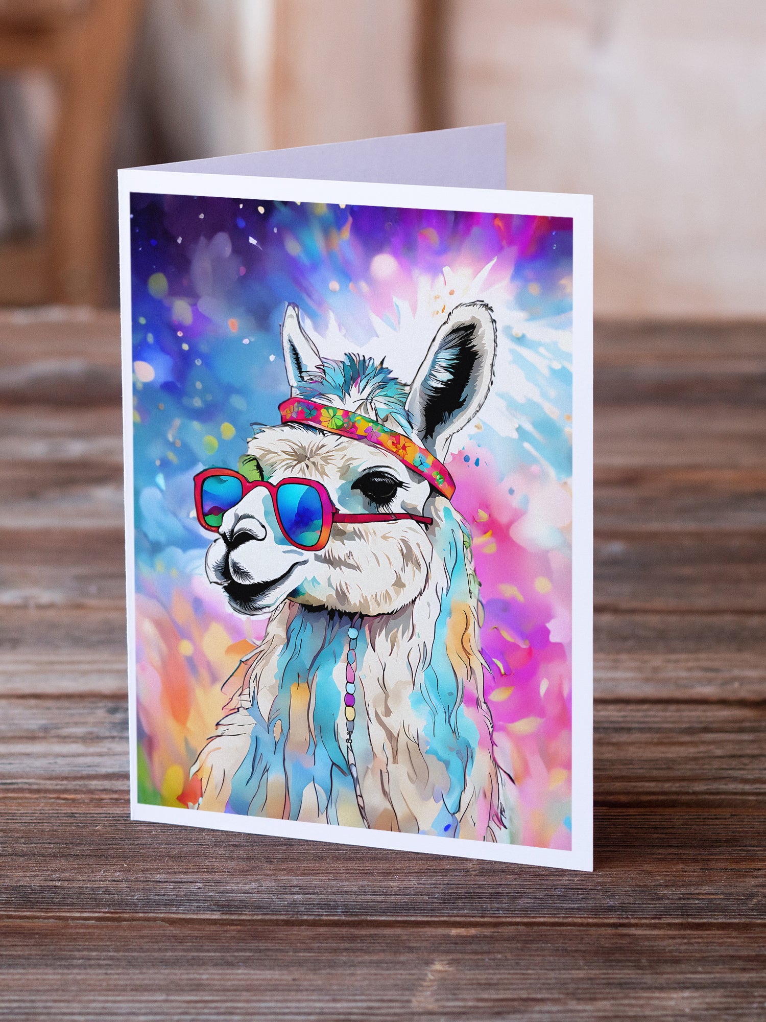 Buy this Hippie Animal Llama Greeting Cards Pack of 8