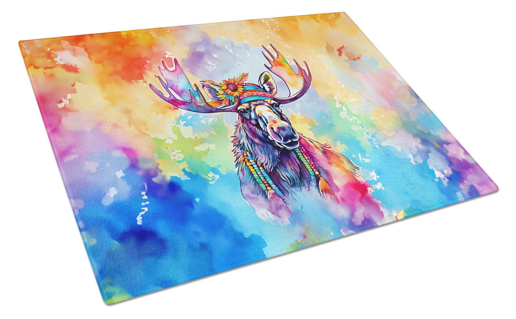 Buy this Hippie Animal Moose Glass Cutting Board