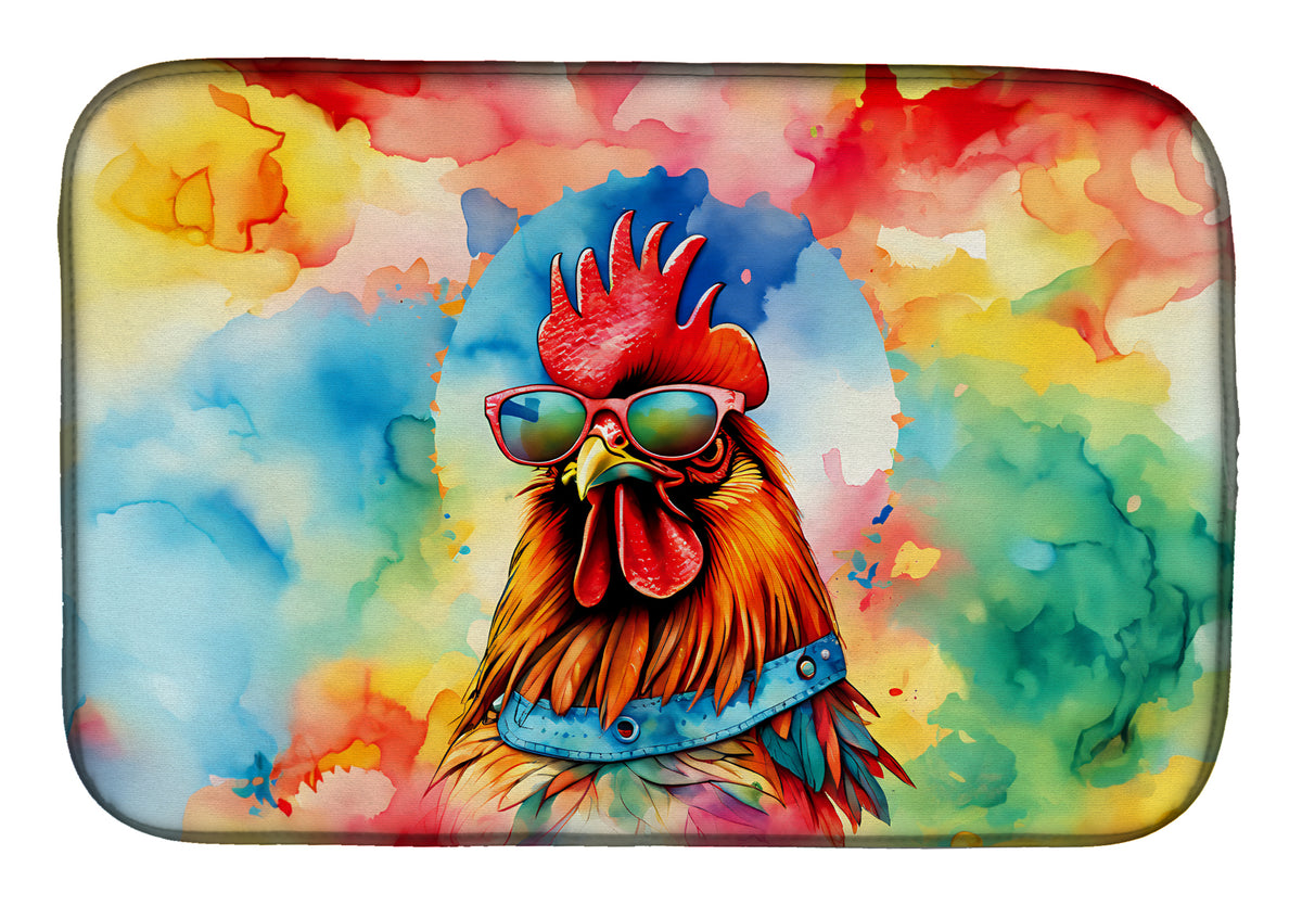 Buy this Hippie Animal Red Rooster Dish Drying Mat