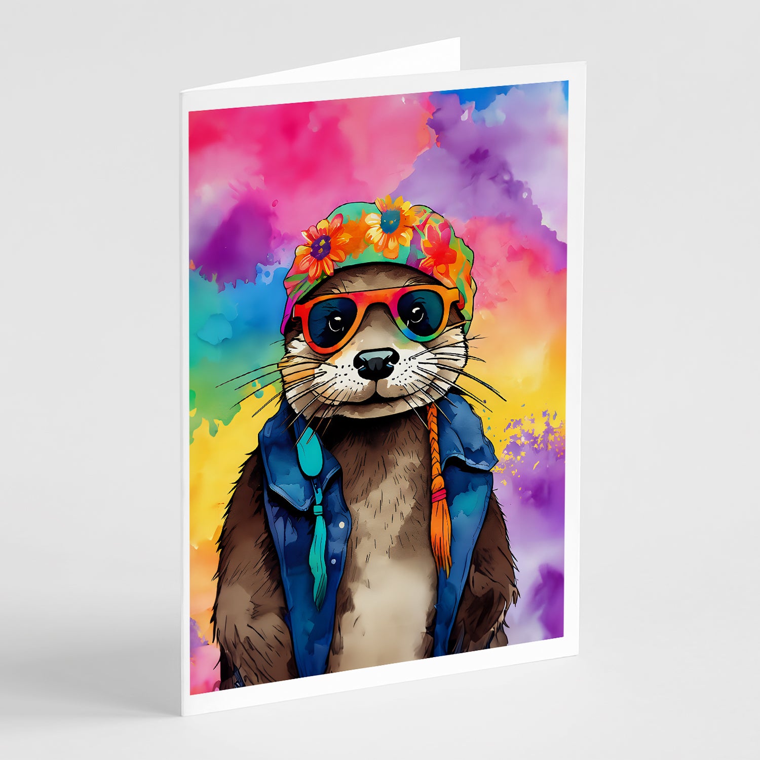 Buy this Hippie Animal Otter Greeting Cards Pack of 8