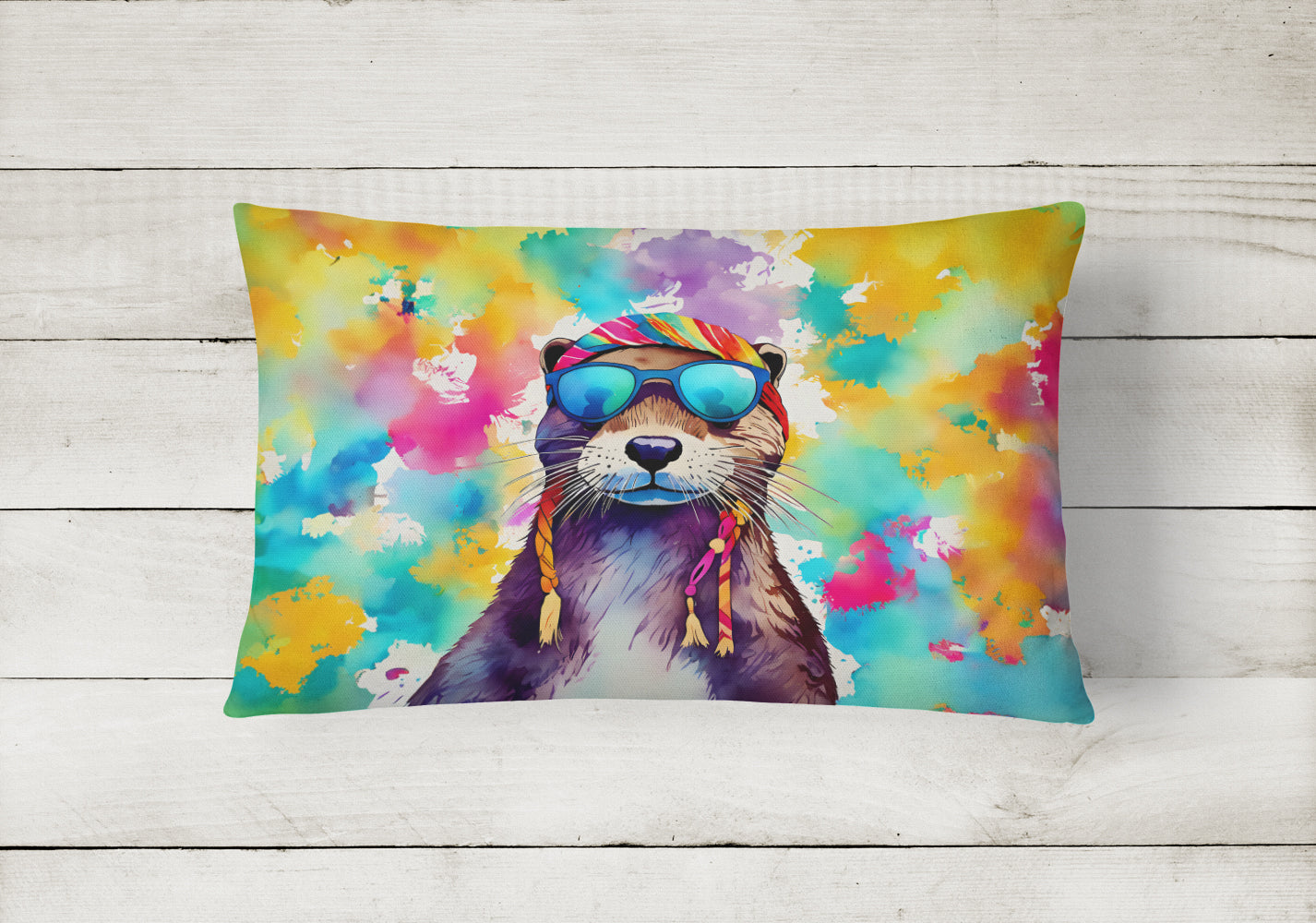 Caroline's Treasures Hippie Animal Otter Throw Pillow