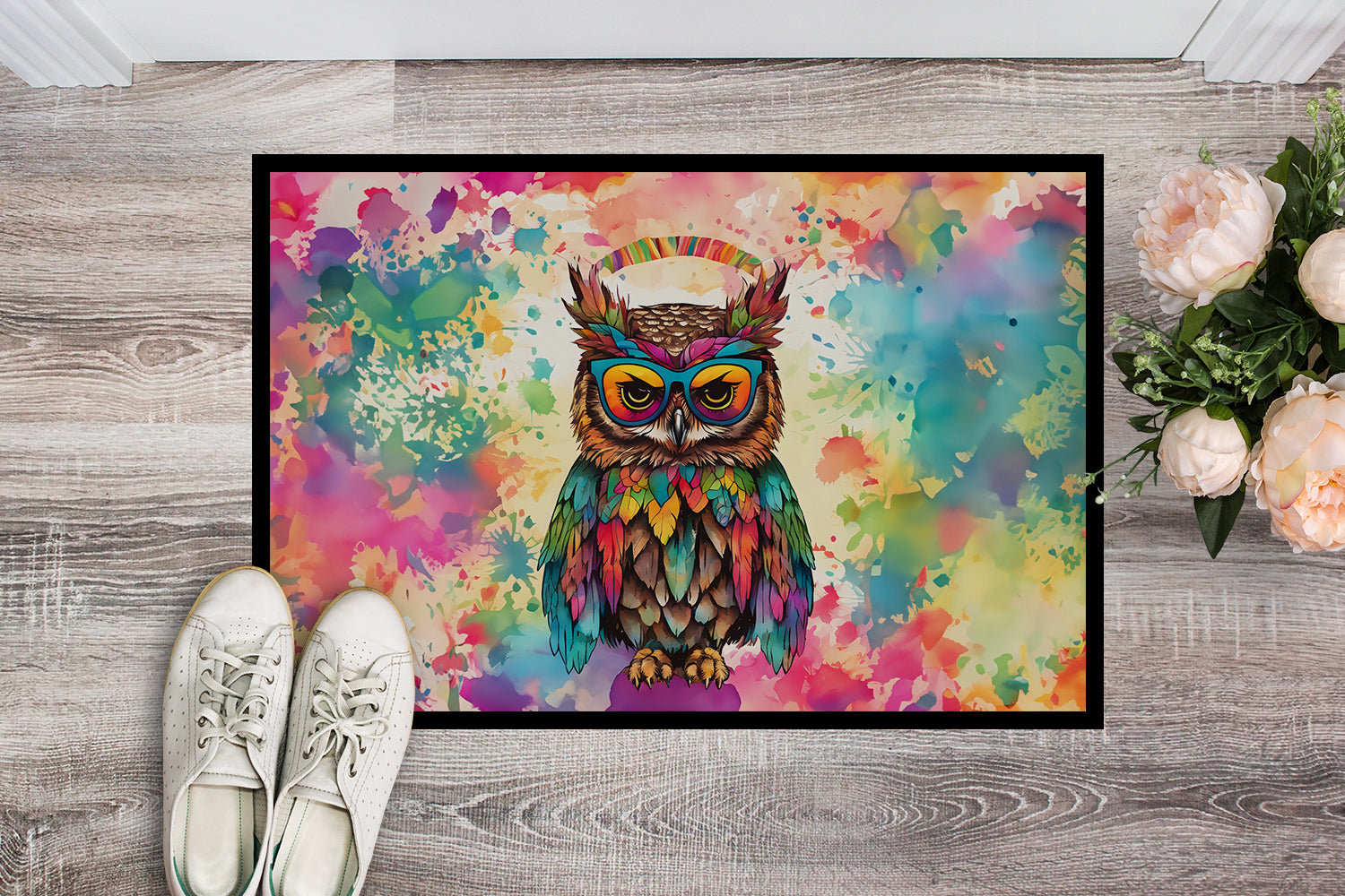 Hippie Animal Owl Doormat