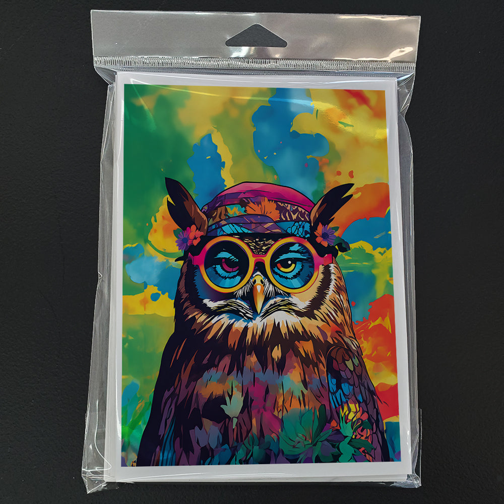 Hippie Animal Owl Greeting Cards Pack of 8