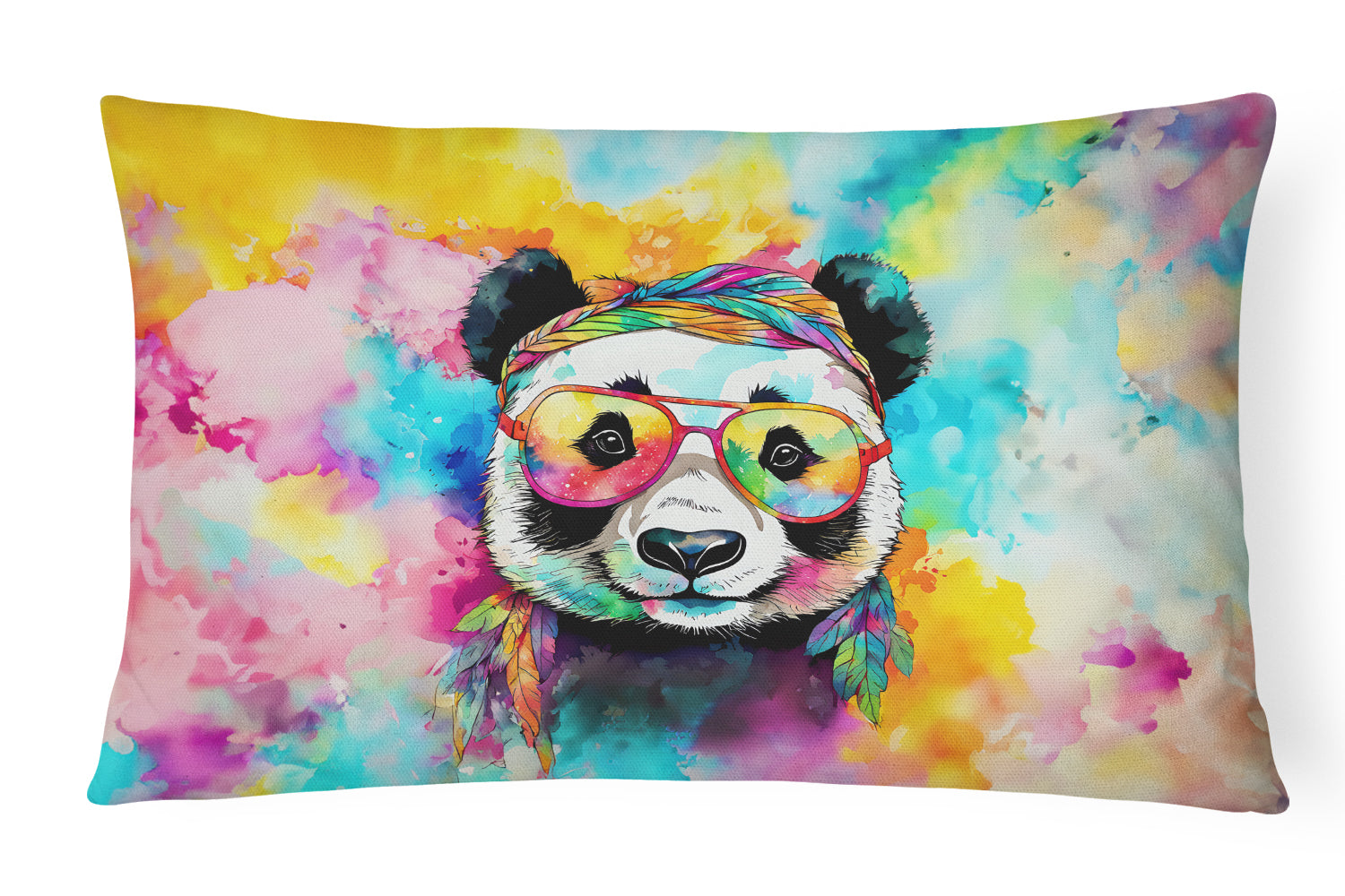 Buy this Hippie Animal Panda Throw Pillow