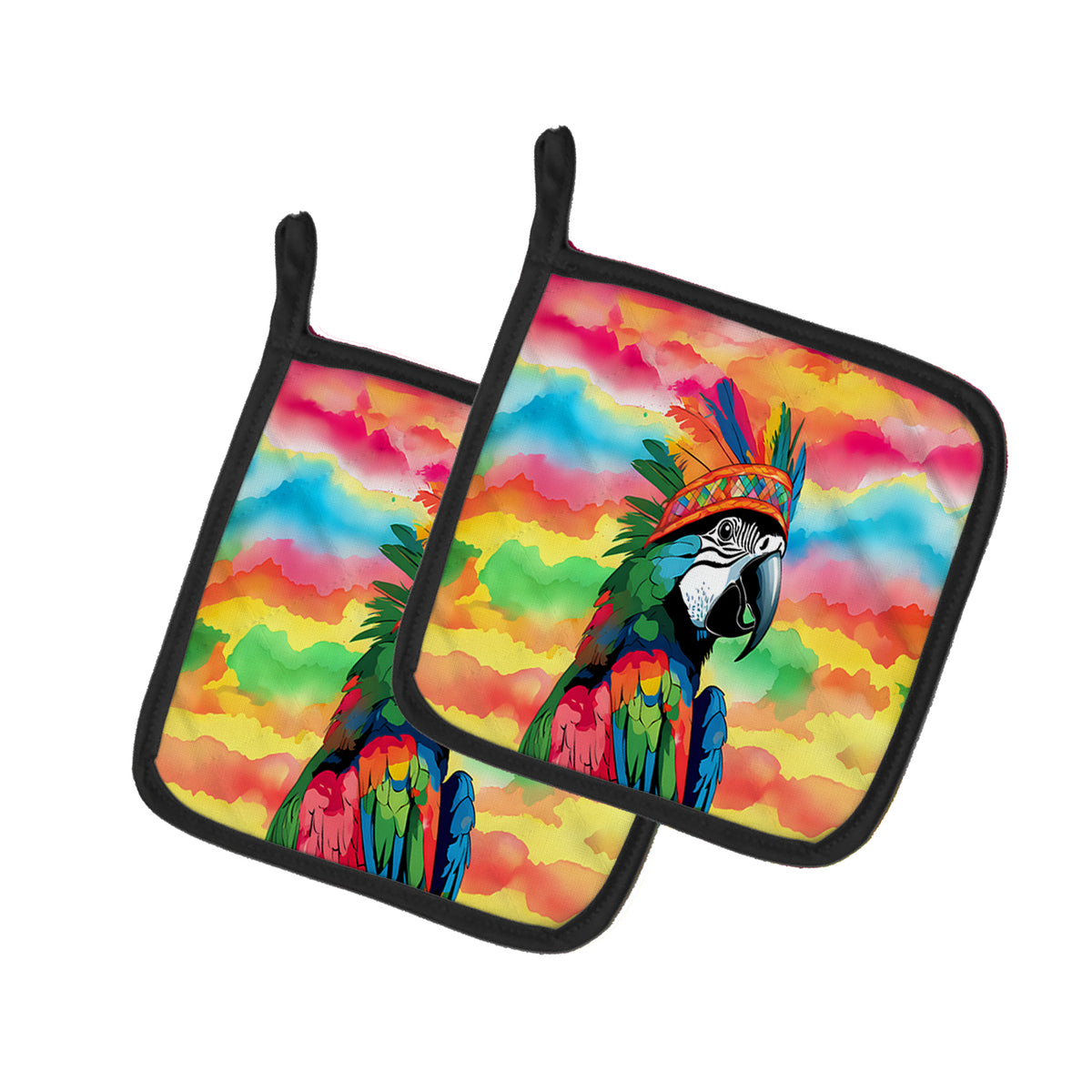 Buy this Hippie Animal Parrot Pair of Pot Holders