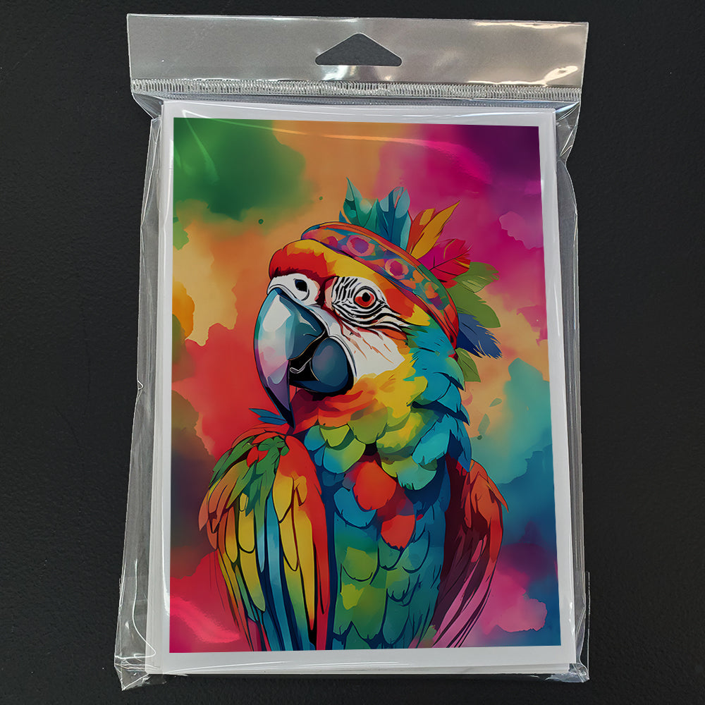 Hippie Animal Parrot Greeting Cards Pack of 8