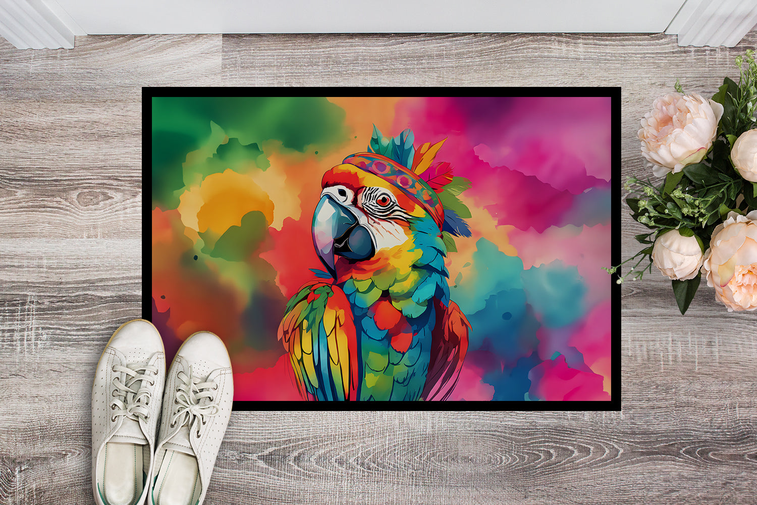 Buy this Hippie Animal Parrot Doormat
