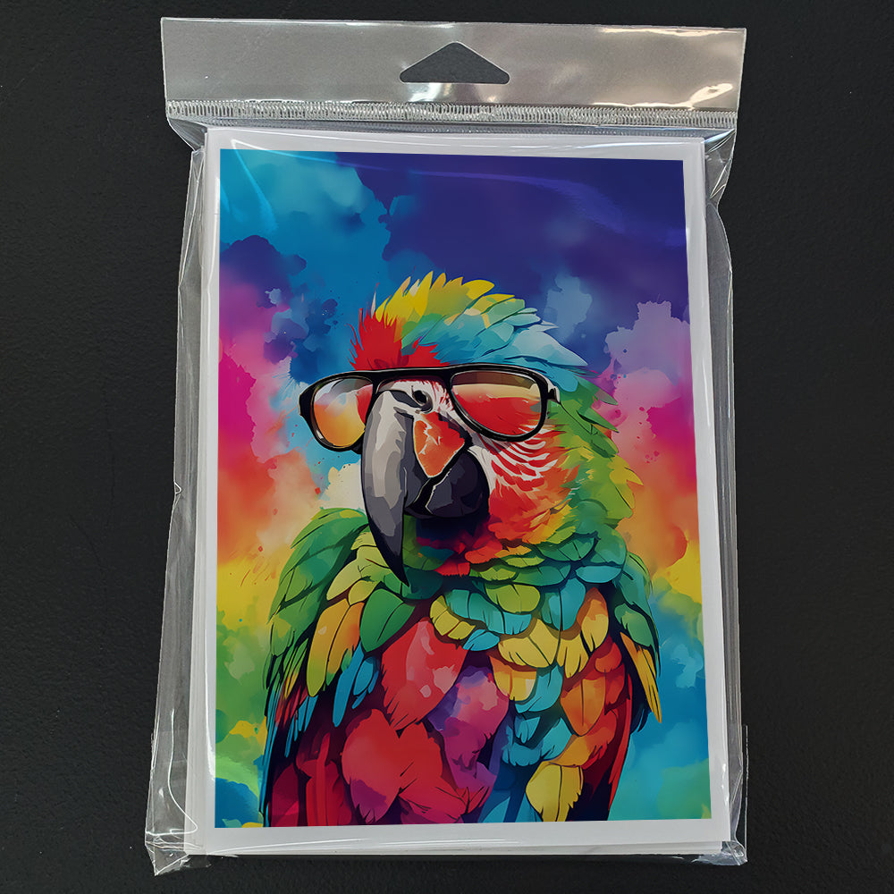 Hippie Animal Parrot Greeting Cards Pack of 8