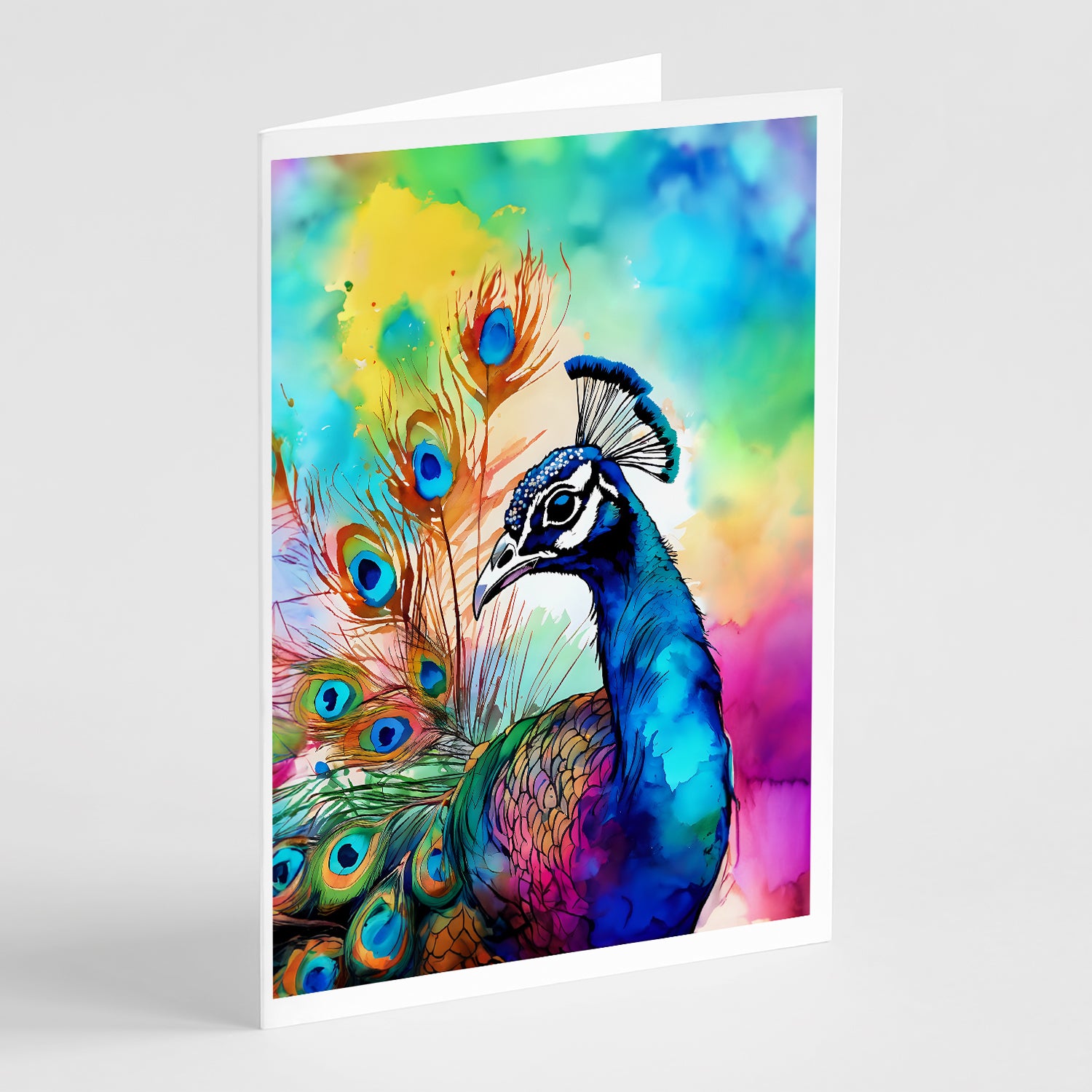 Buy this Hippie Animal Peacock Greeting Cards Pack of 8