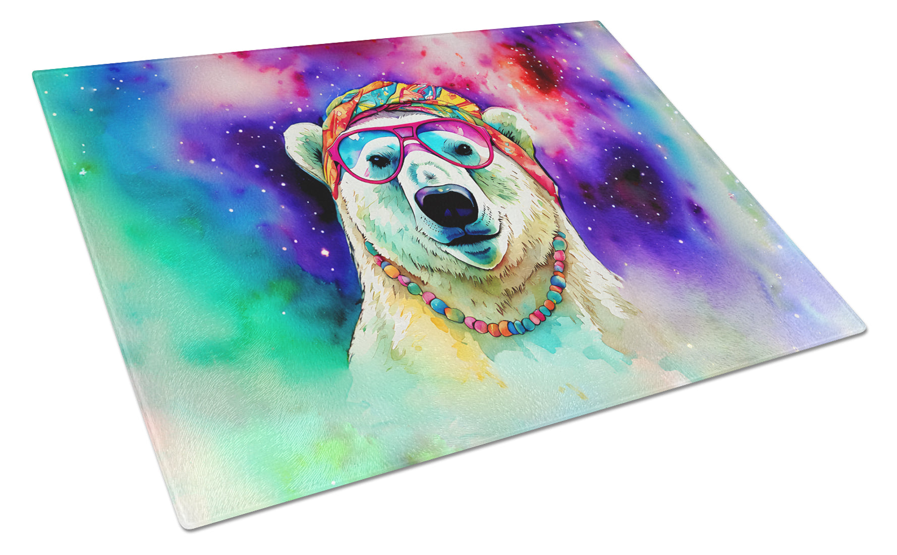 Buy this Hippie Animal Polar Bear Glass Cutting Board