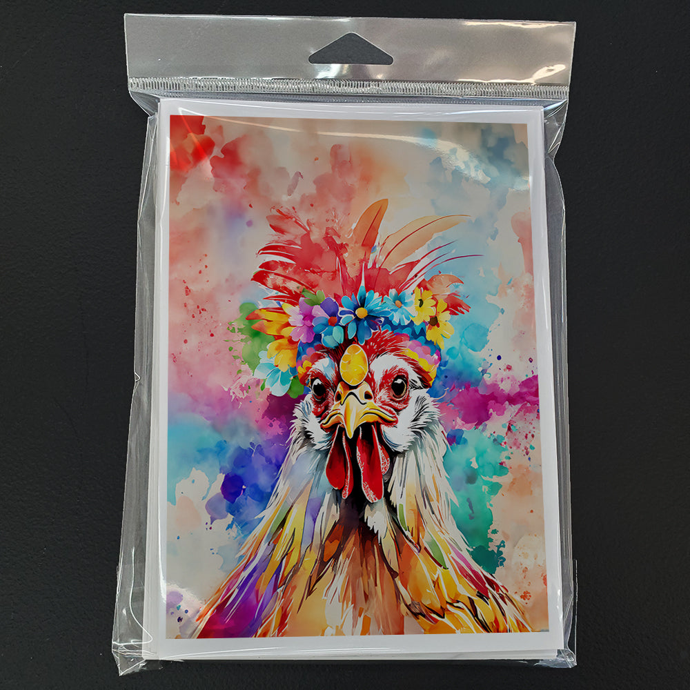 Hippie Animal Polish Poland Rooster Greeting Cards Pack of 8