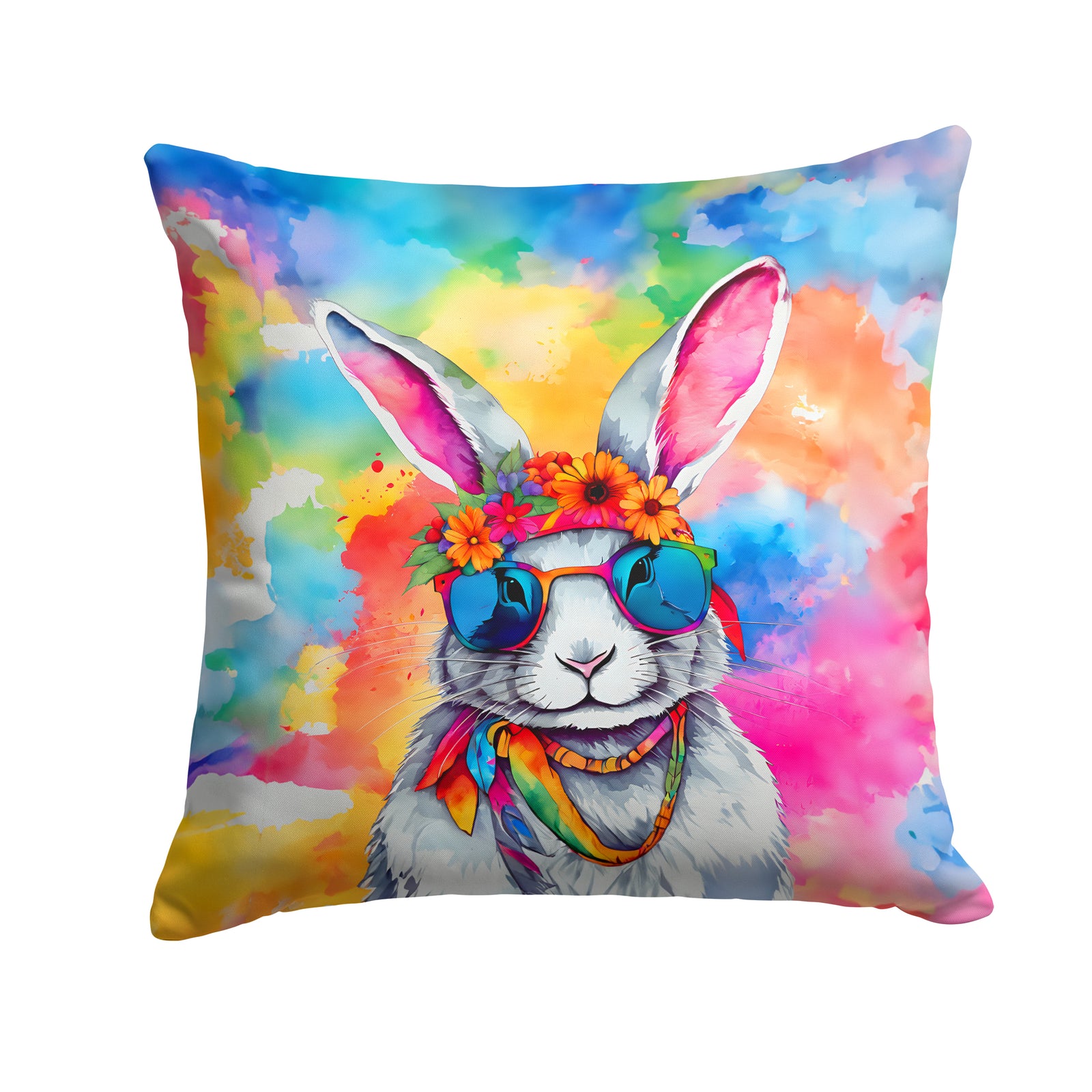 Buy this Hippie Animal Rabbit Throw Pillow