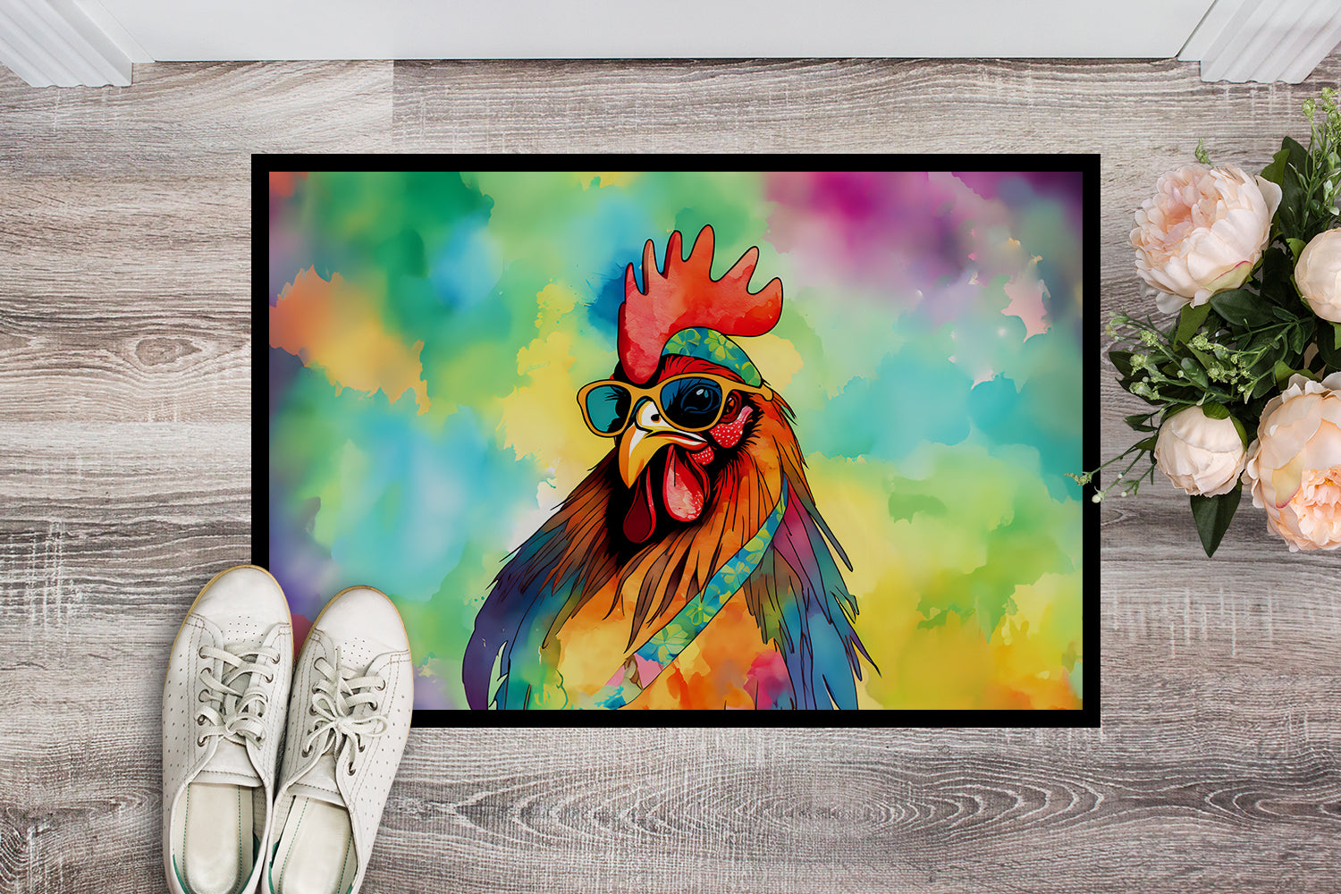 Buy this Hippie Animal Rooster Doormat