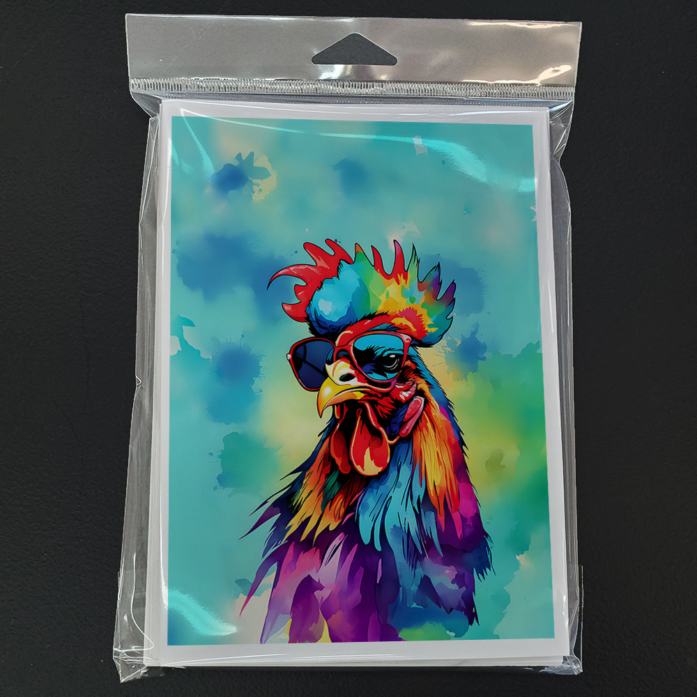 Hippie Animal Rooster Greeting Cards Pack of 8