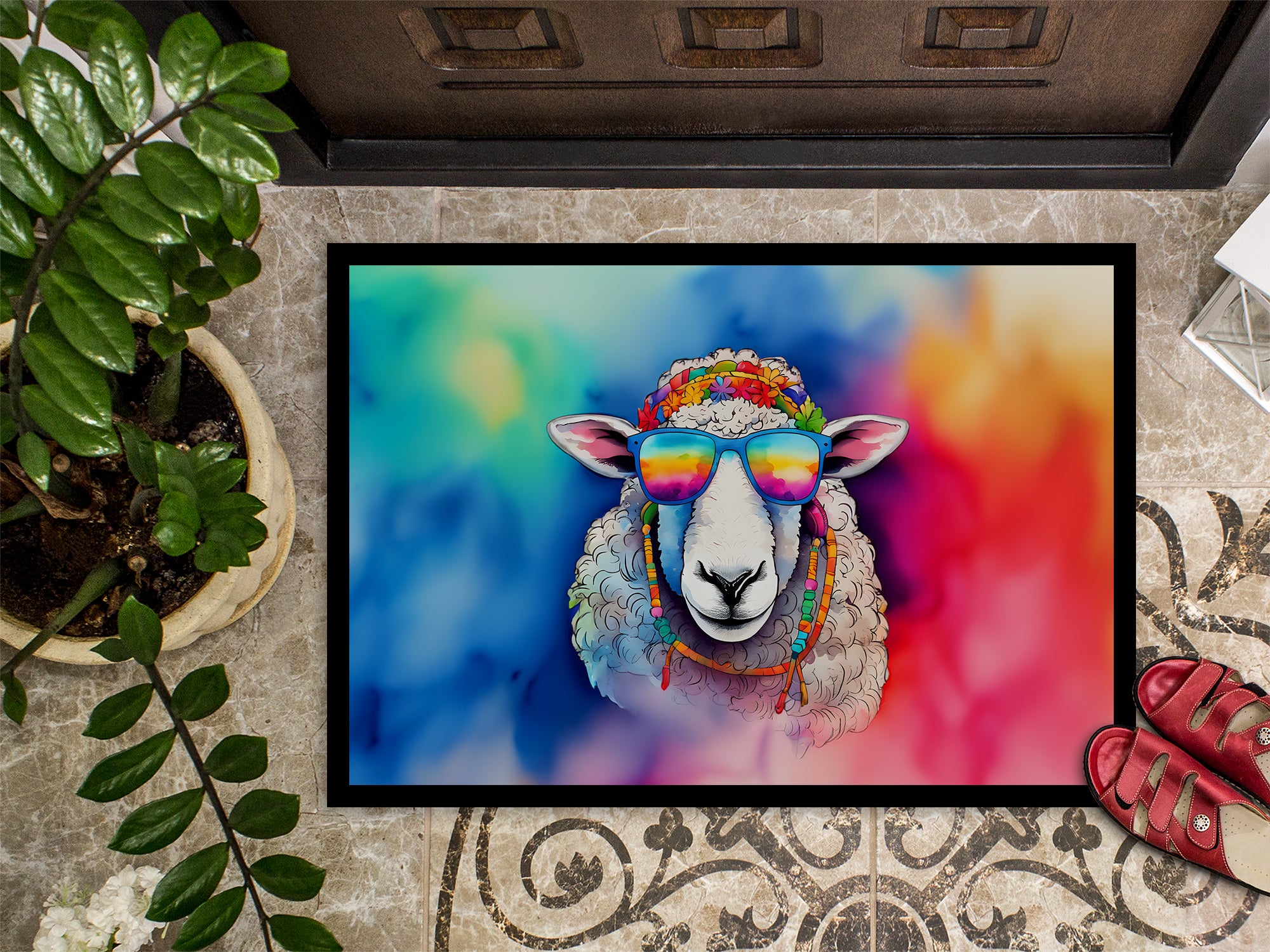 Hippie Animal Sheep Doormat