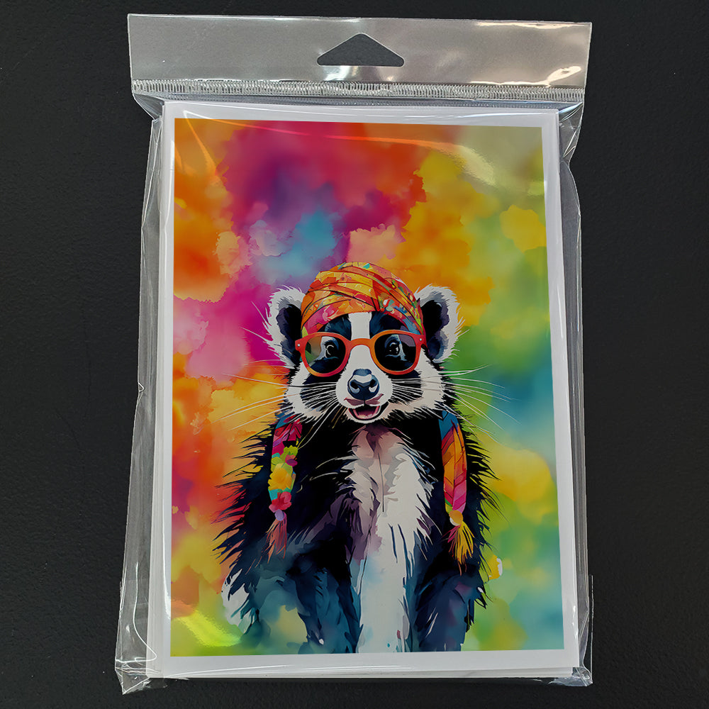 Hippie Animal Skunk Greeting Cards Pack of 8