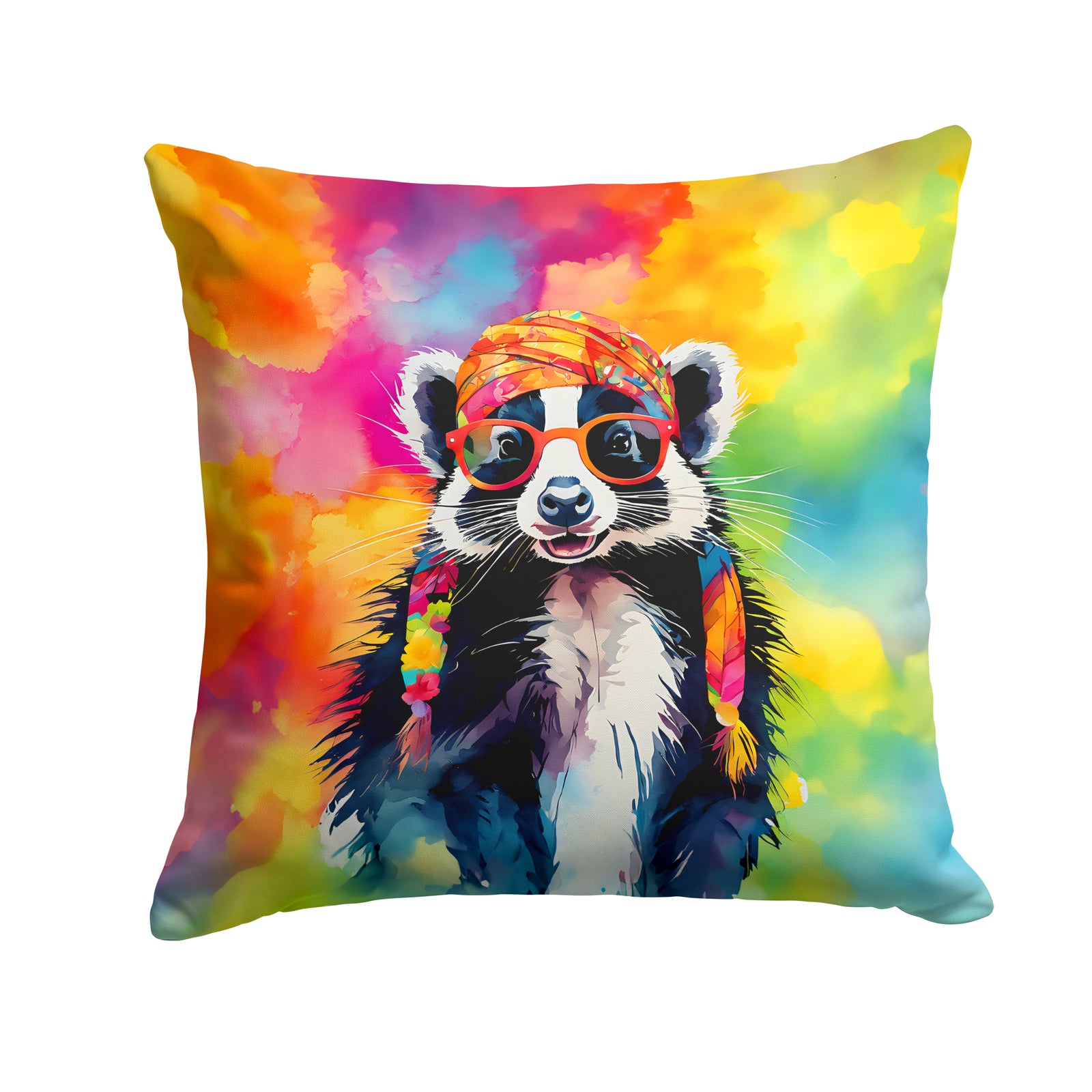 Buy this Hippie Animal Skunk Throw Pillow