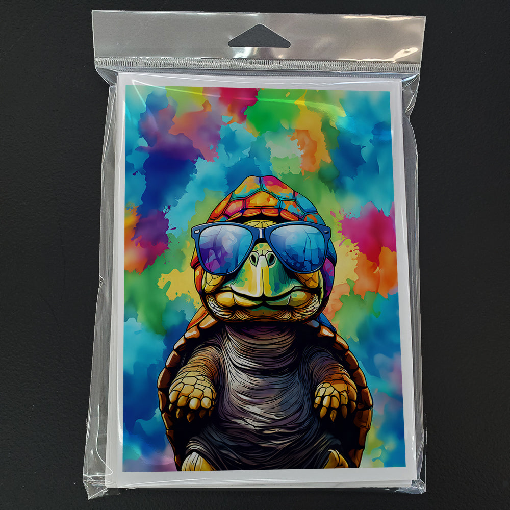 Hippie Animal Tortoise Turtle Greeting Cards Pack of 8