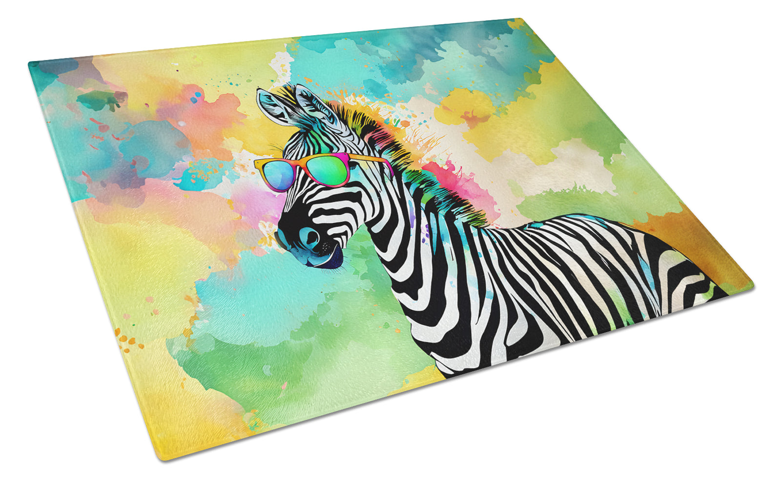 Buy this Hippie Animal Zebra Glass Cutting Board
