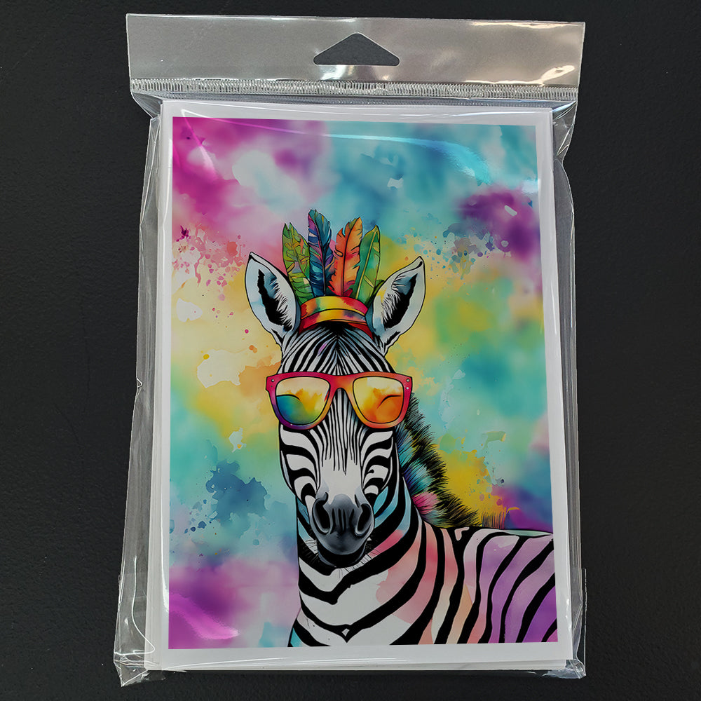 Hippie Animal Zebra Greeting Cards Pack of 8