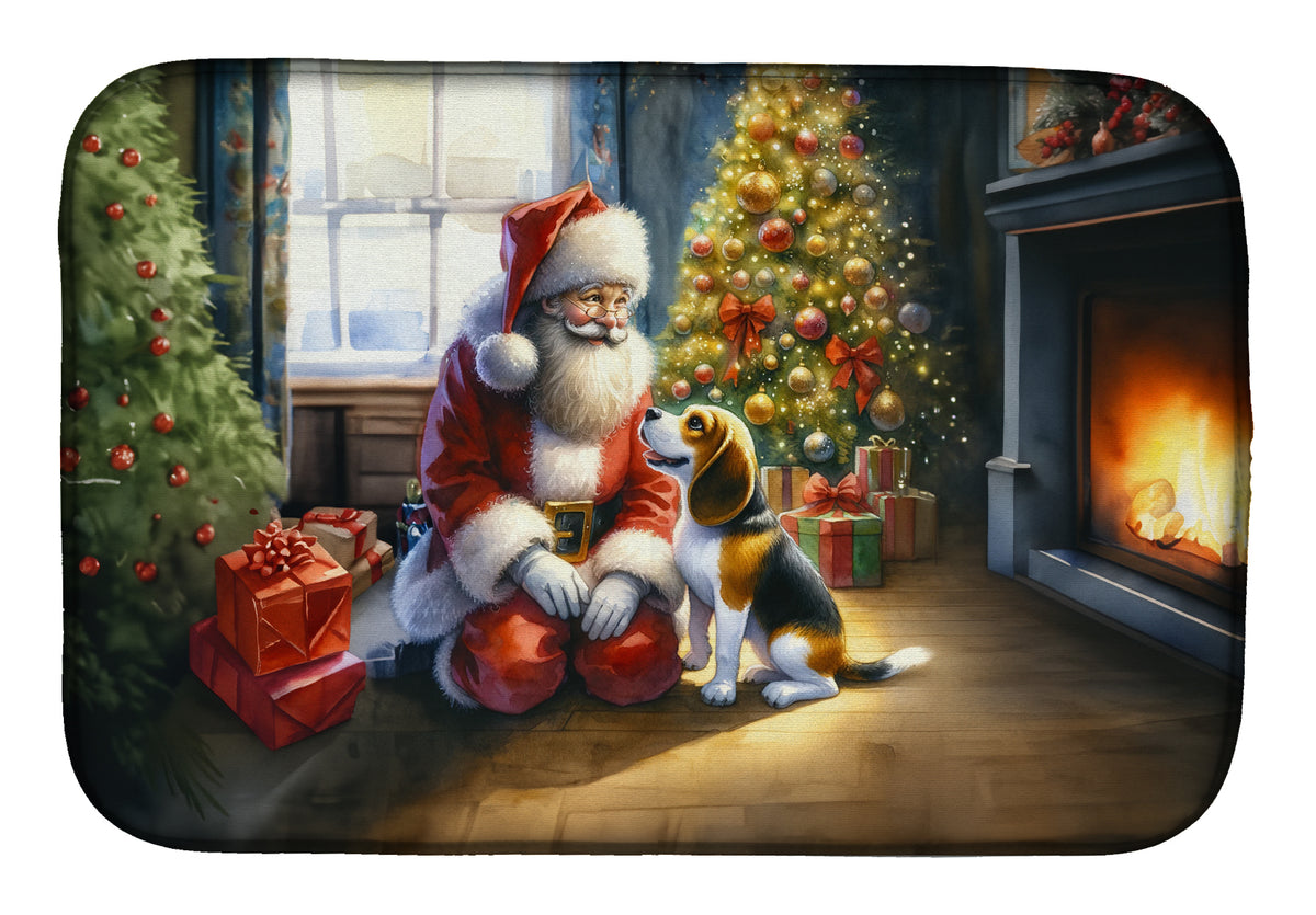 Buy this Beagle and Santa Claus Dish Drying Mat