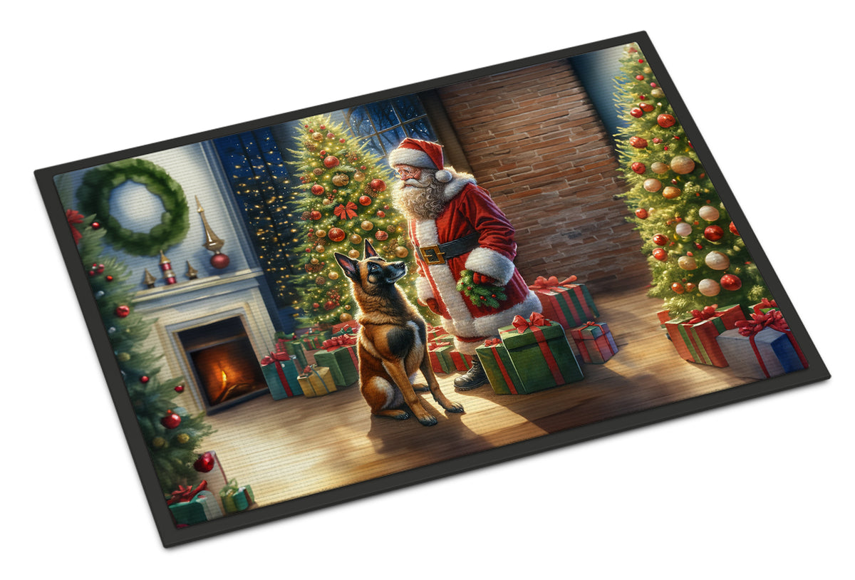 Buy this Belgian Malinois and Santa Claus Doormat