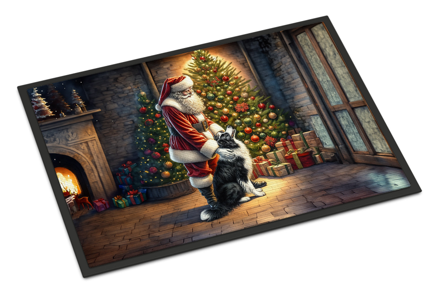 Buy this Border Collie and Santa Claus Doormat